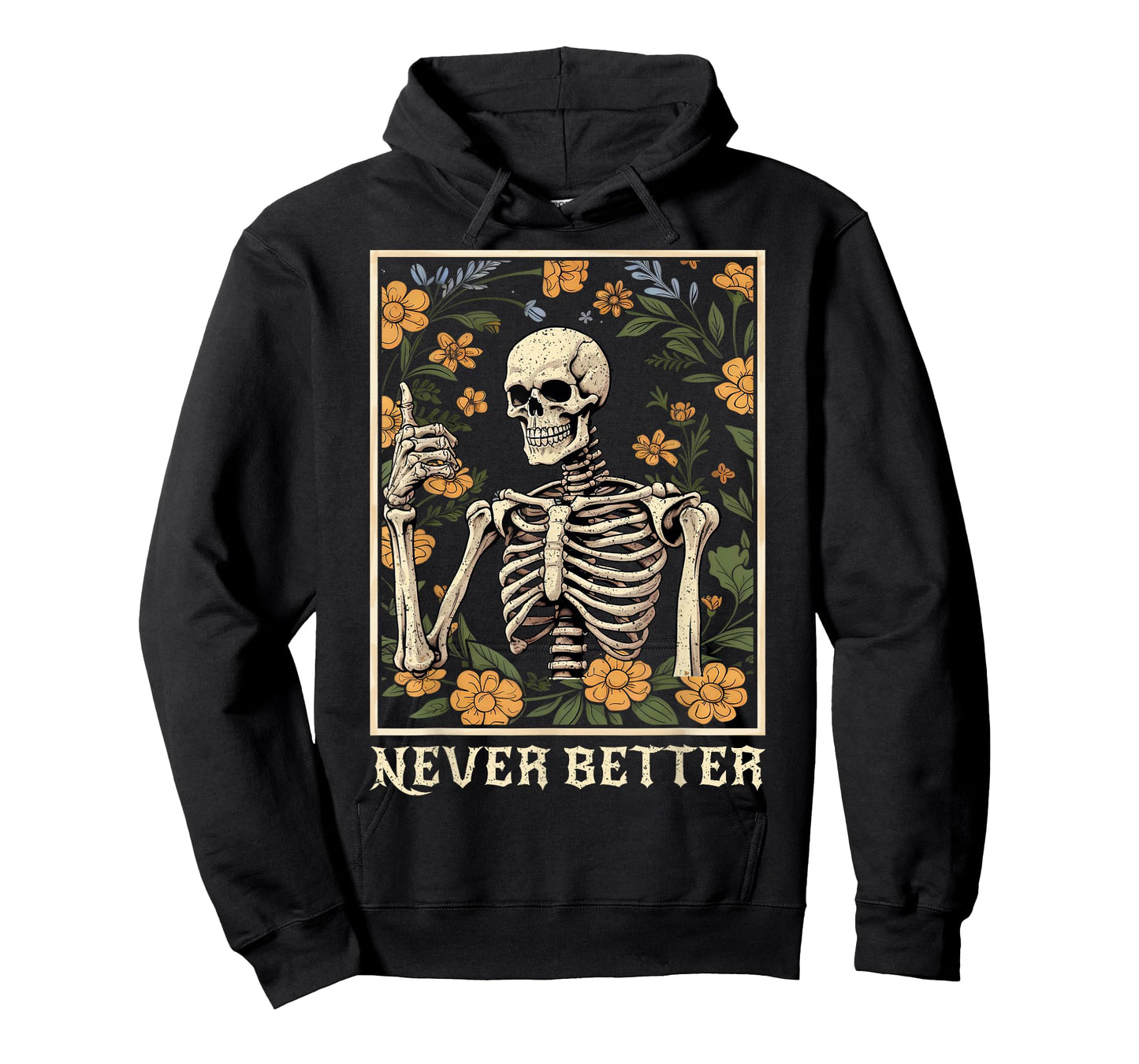 Halloween Shirts For Women Never Better Skeleton Funny Skull T-Shirt