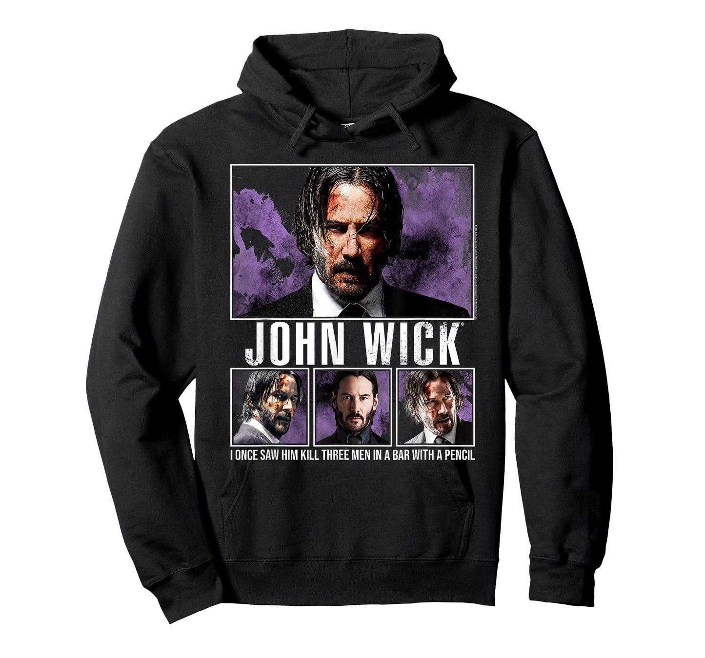 John Wick Purple Smoke Photo Collage Action Movie T-Shirt