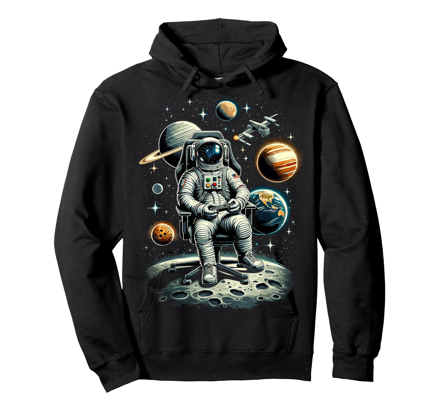 Astronaut Space Gaming System Planets Astronaut Gamer T-Shirt
