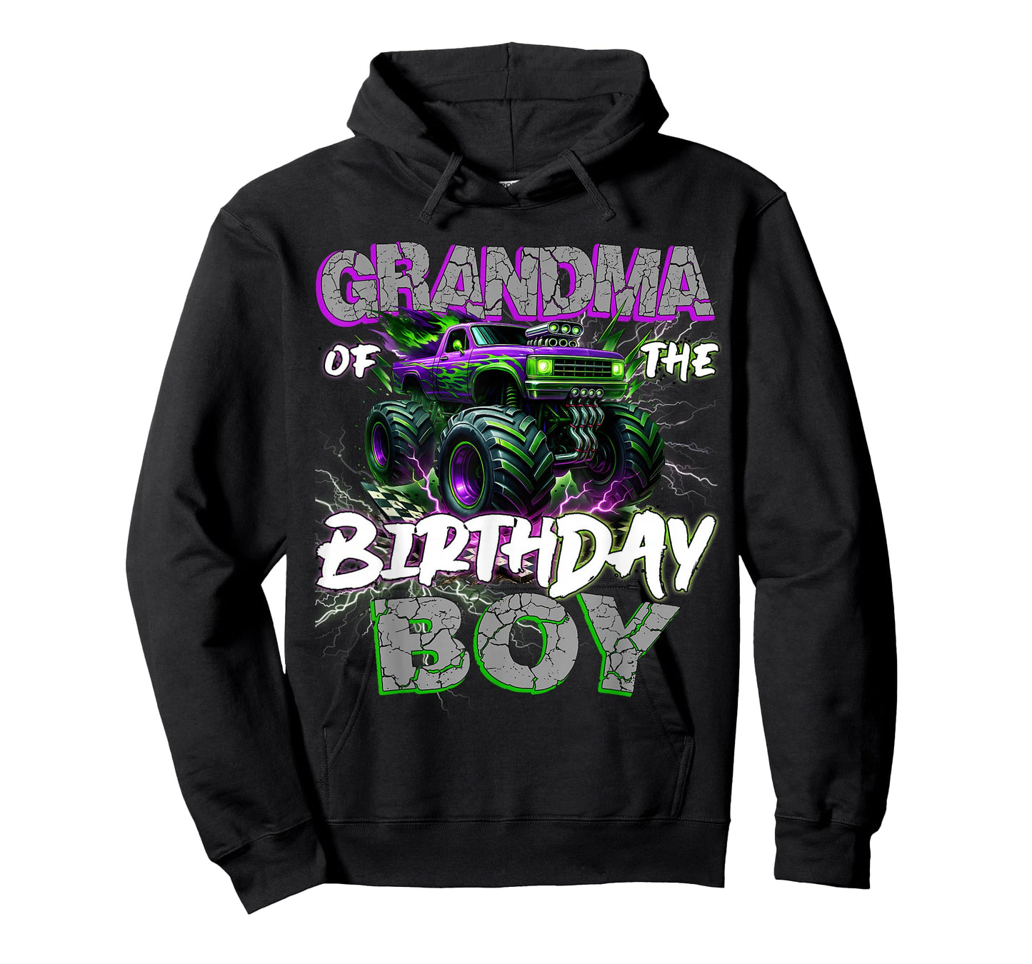 Grandma Of The Birthday Monster Truck Family Matching Party T-Shirt