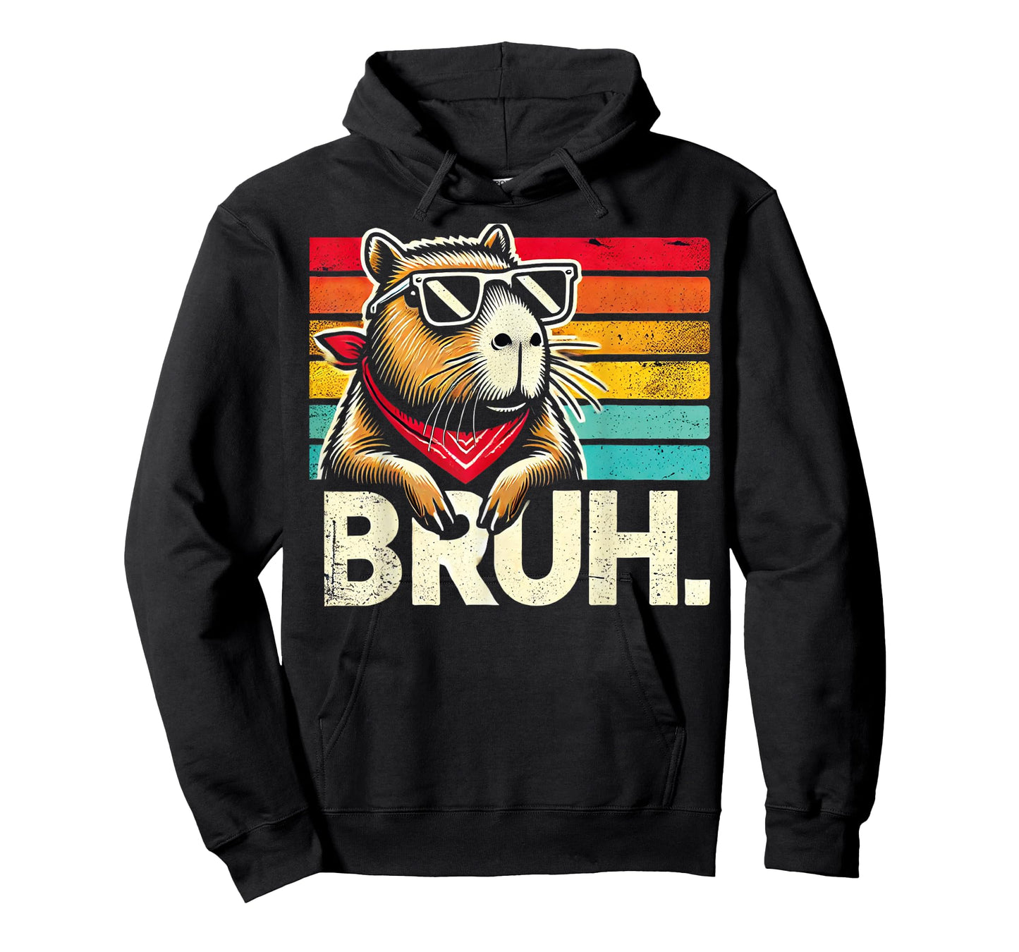 Gaming Capybara Bruh Retro Vintage Funny BRUH Kids Boys Girl T-Shirt