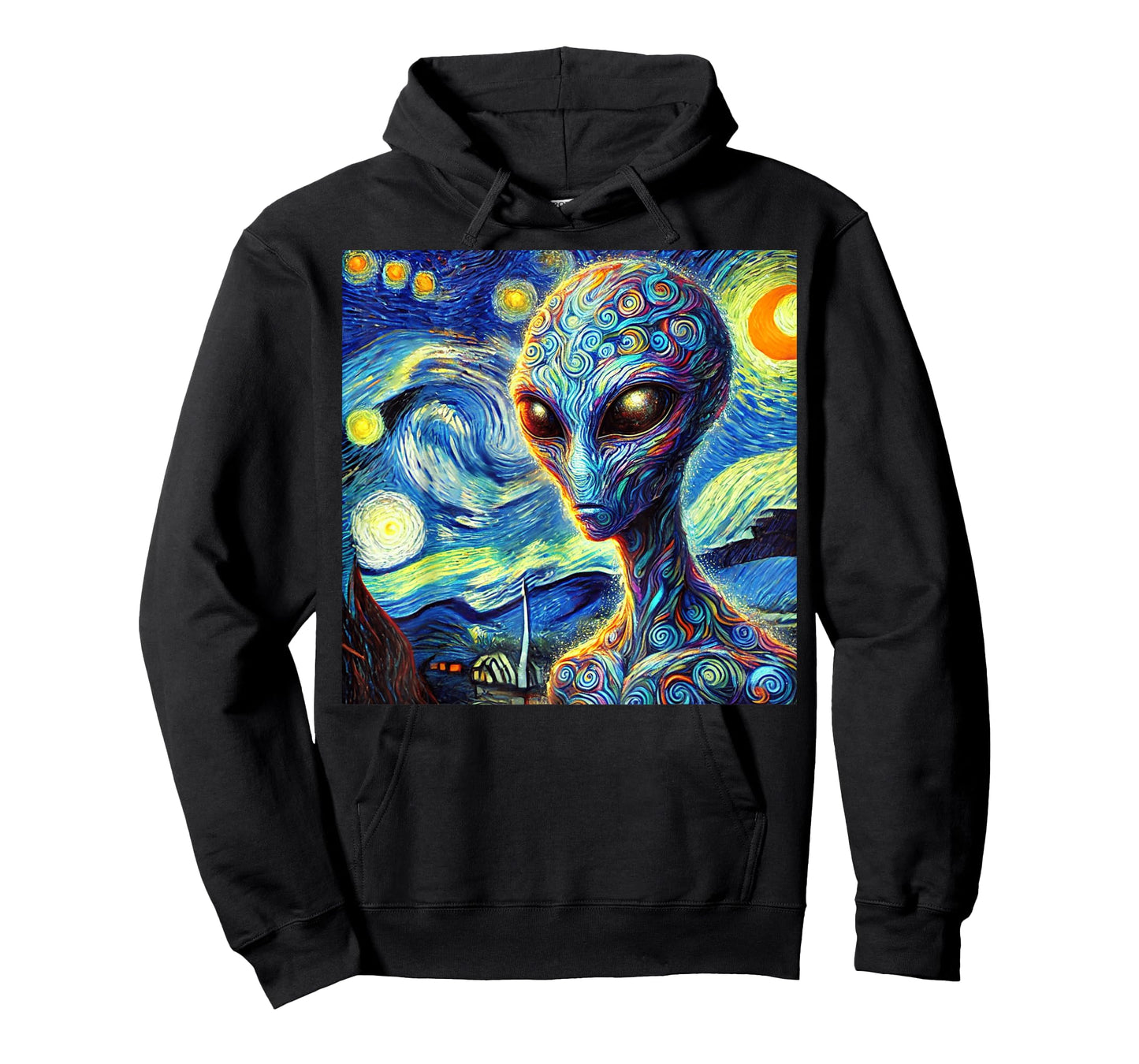 Aliens UFO Van Gogh Art T-Shirt