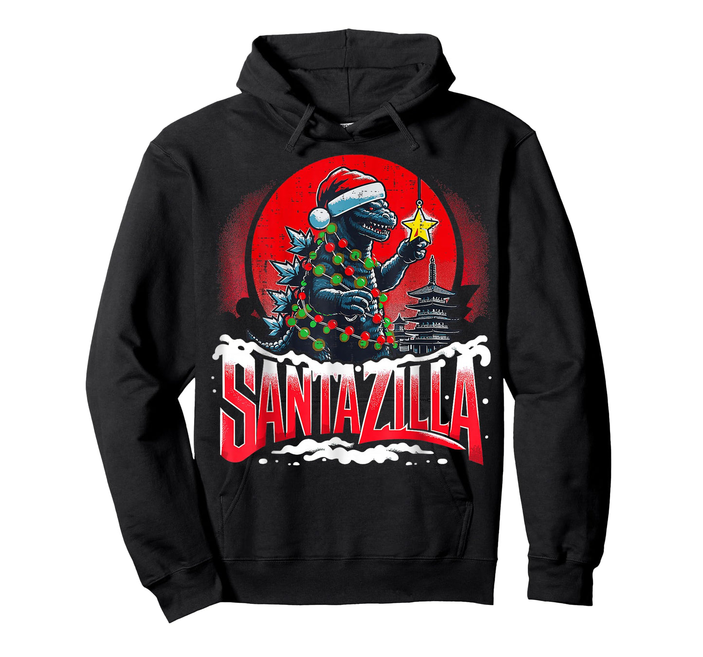 Kaiju Christmas Santazilla Japanese Monster Dinosaur Boys T-Shirt