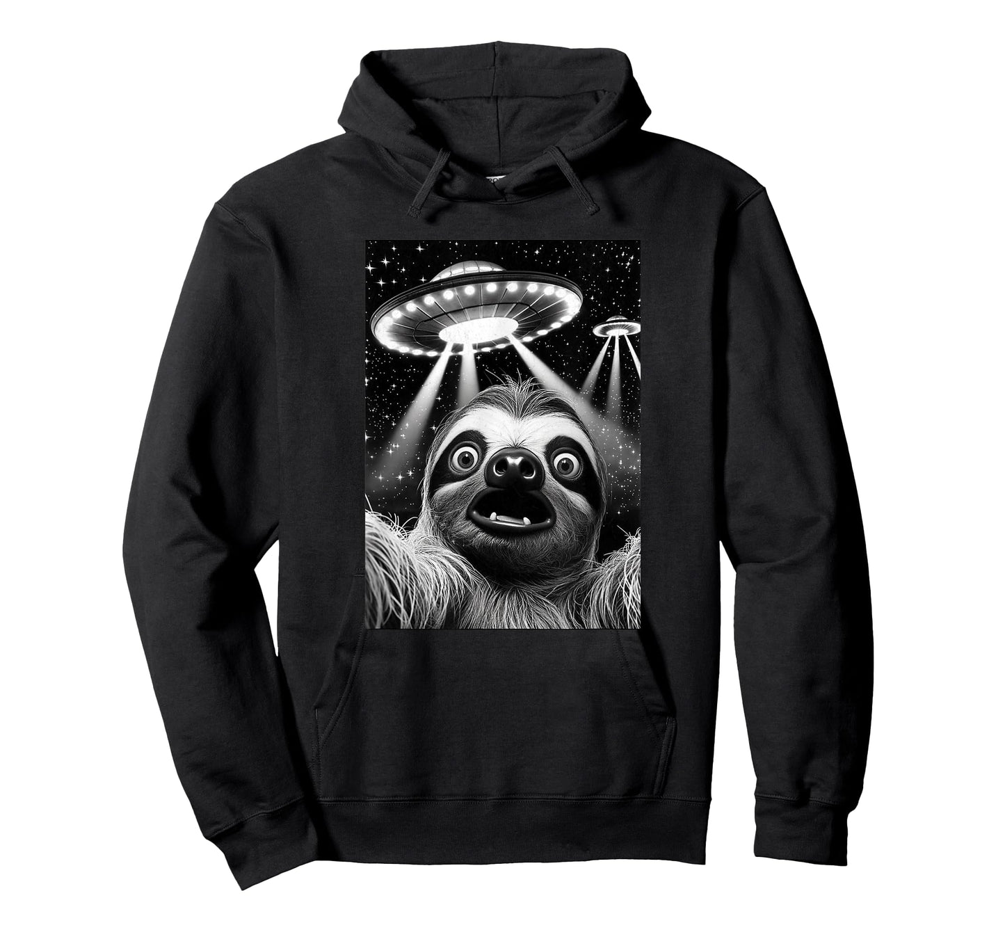 Sloth UFO | Funny Invasion Meme Retro Alien Sloth UFO Selfie T-Shirt