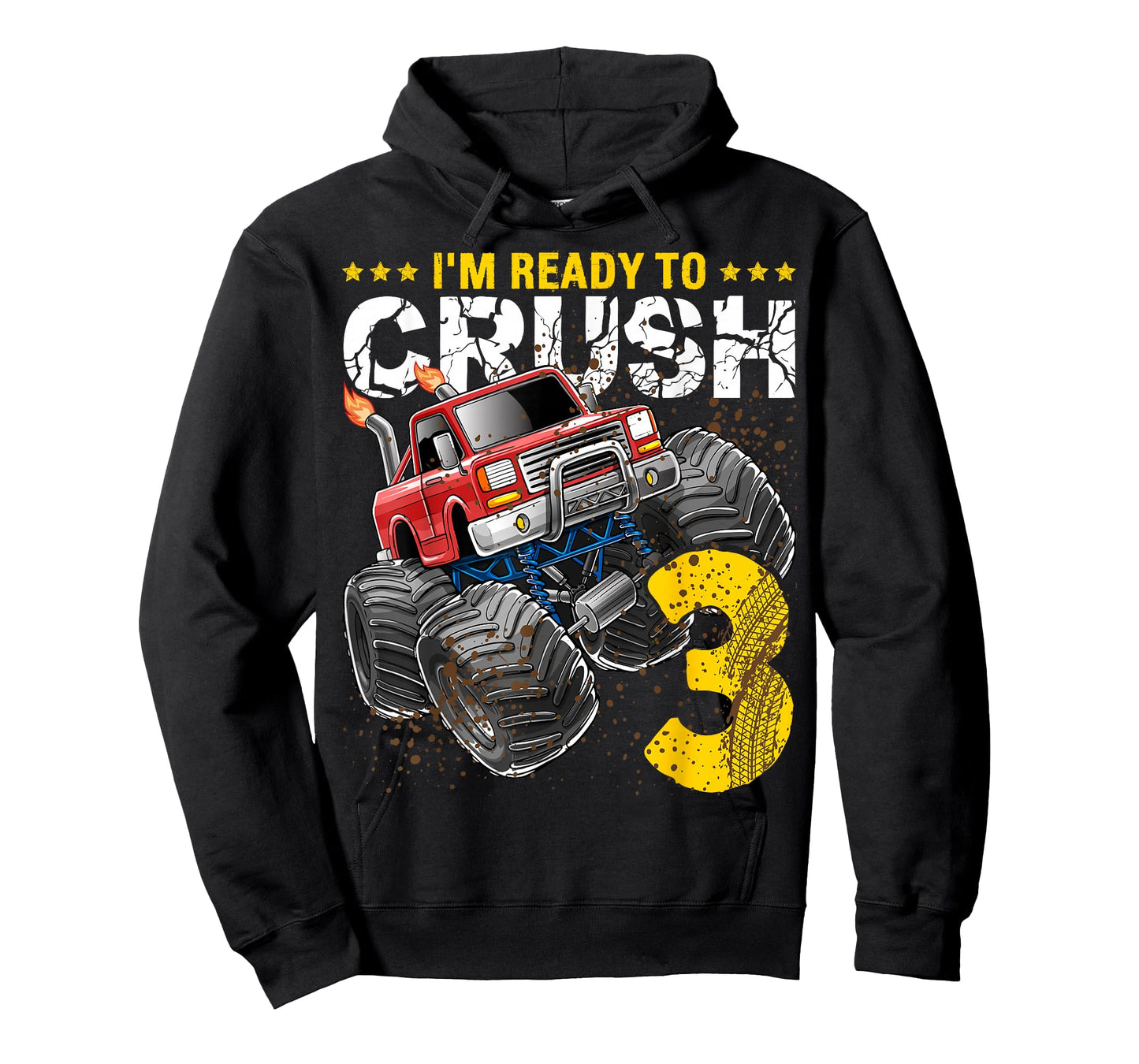 I'm Ready to Crush 3 Monster Truck 3rd Birthday Gift Boys T-Shirt