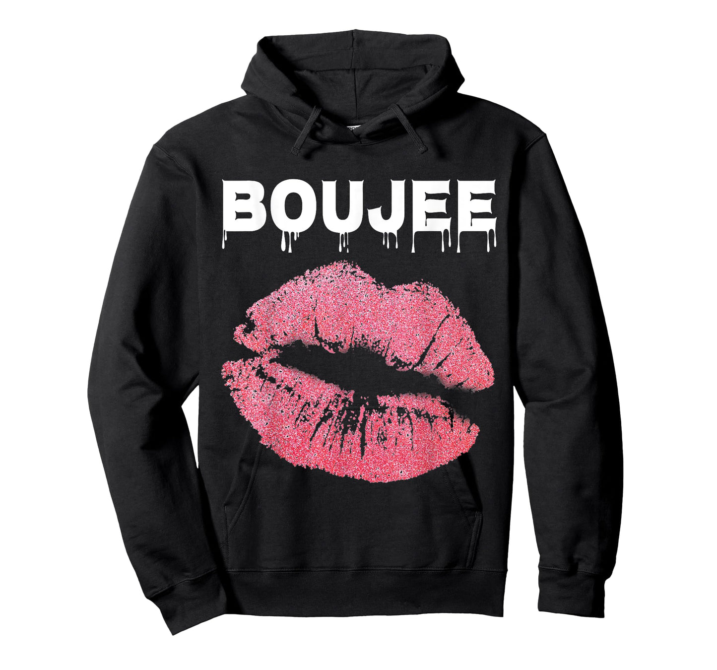 Womens Boujee Dripping Perfect Lips Beauty Gift Kiss T-Shirt