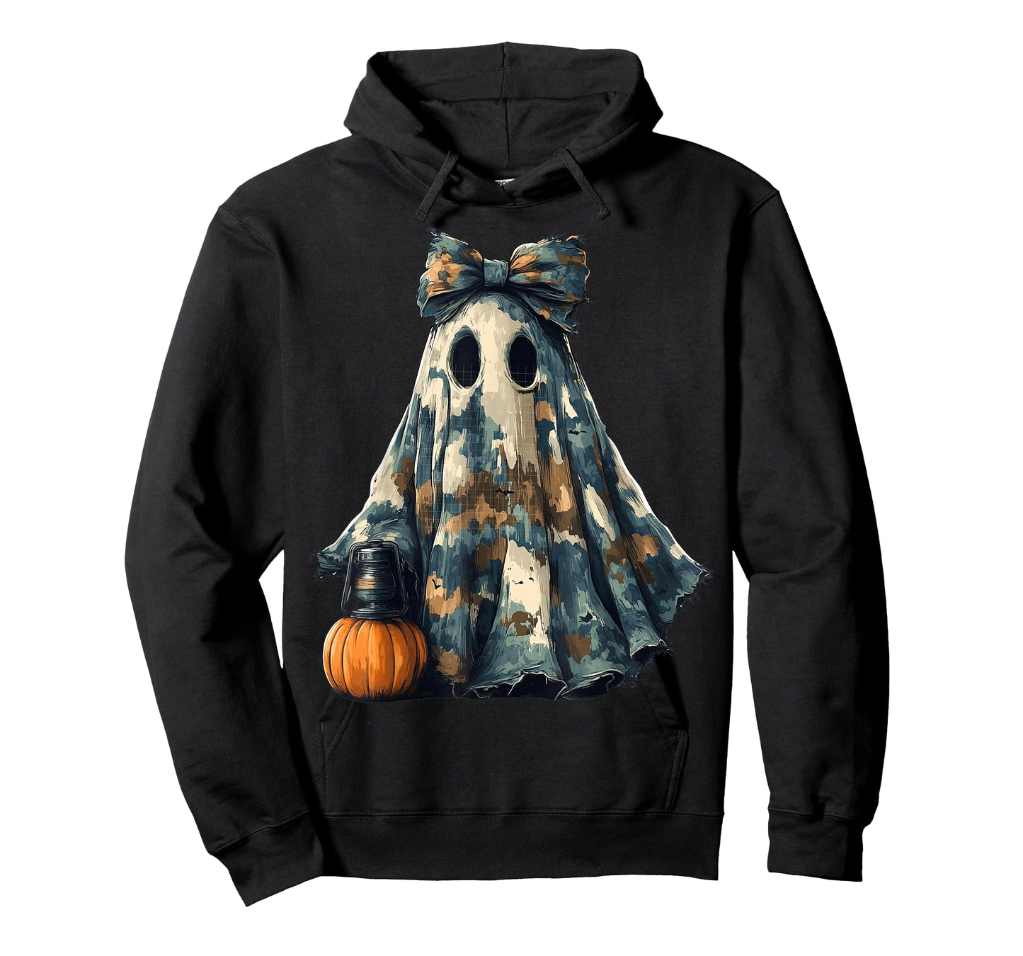 Camouflage Ghost Cute Spooky with Bow for Kids T-Shirt