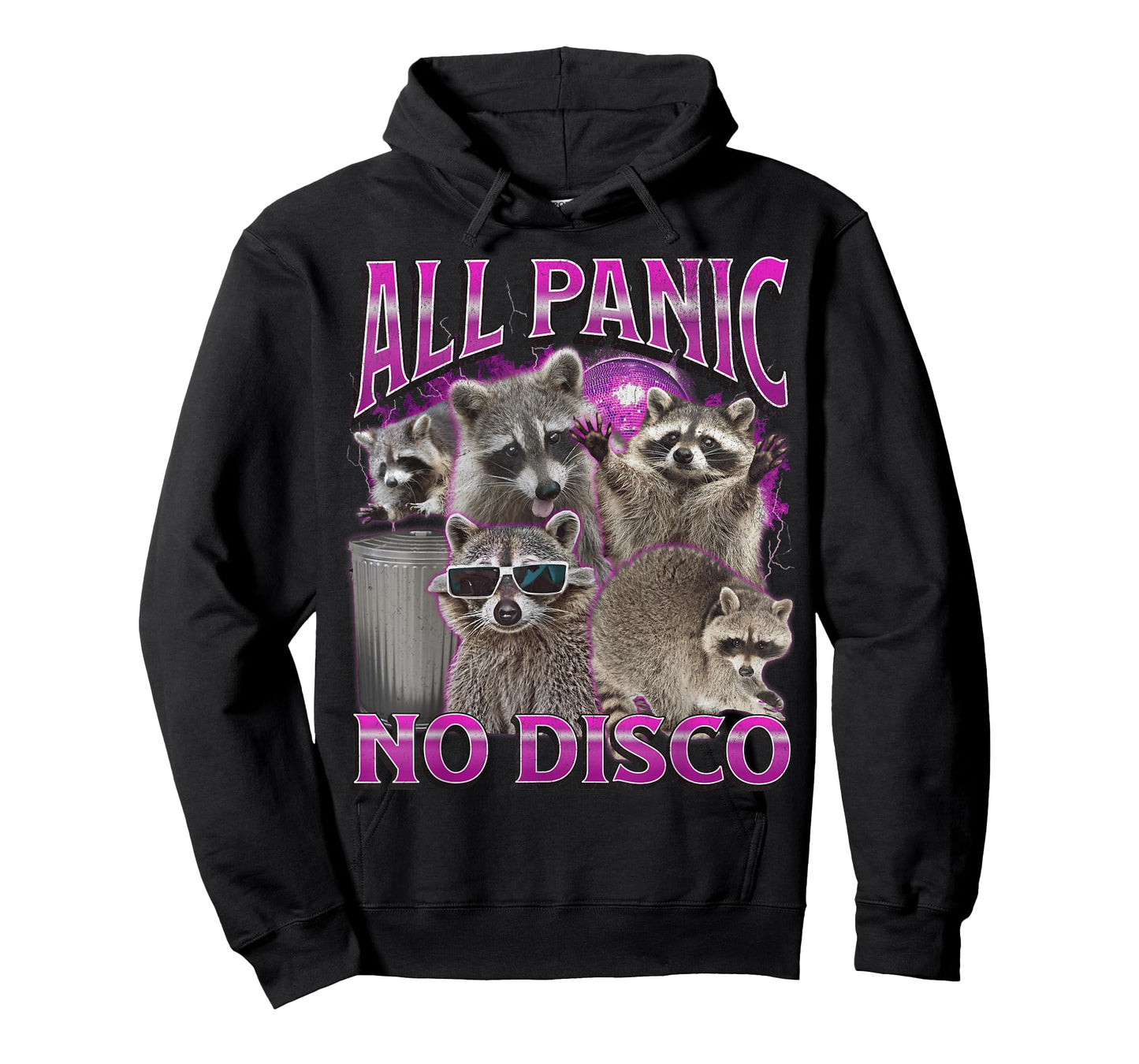 All Panic No Disco Funny Raccoon Meme Bootleg Graphic 90s T-Shirt