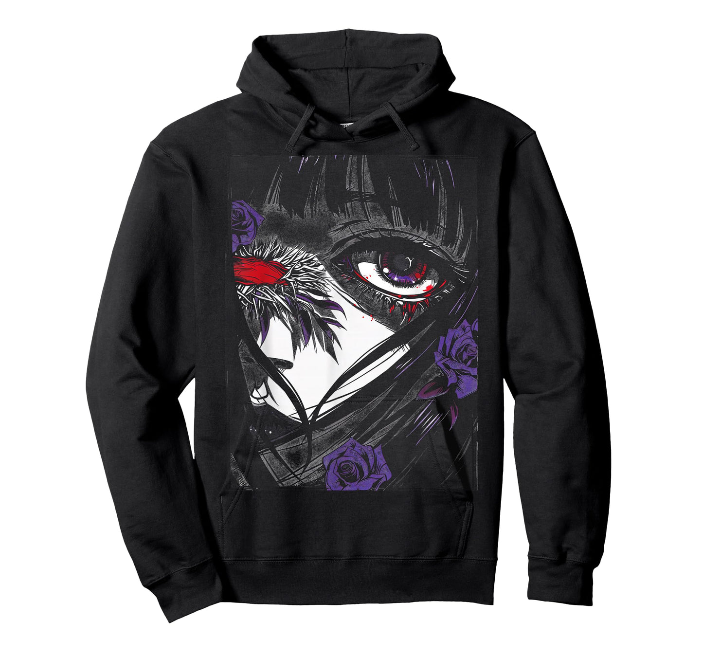 Anime Japanese Goth Cyberpunk City Sad T-Shirt