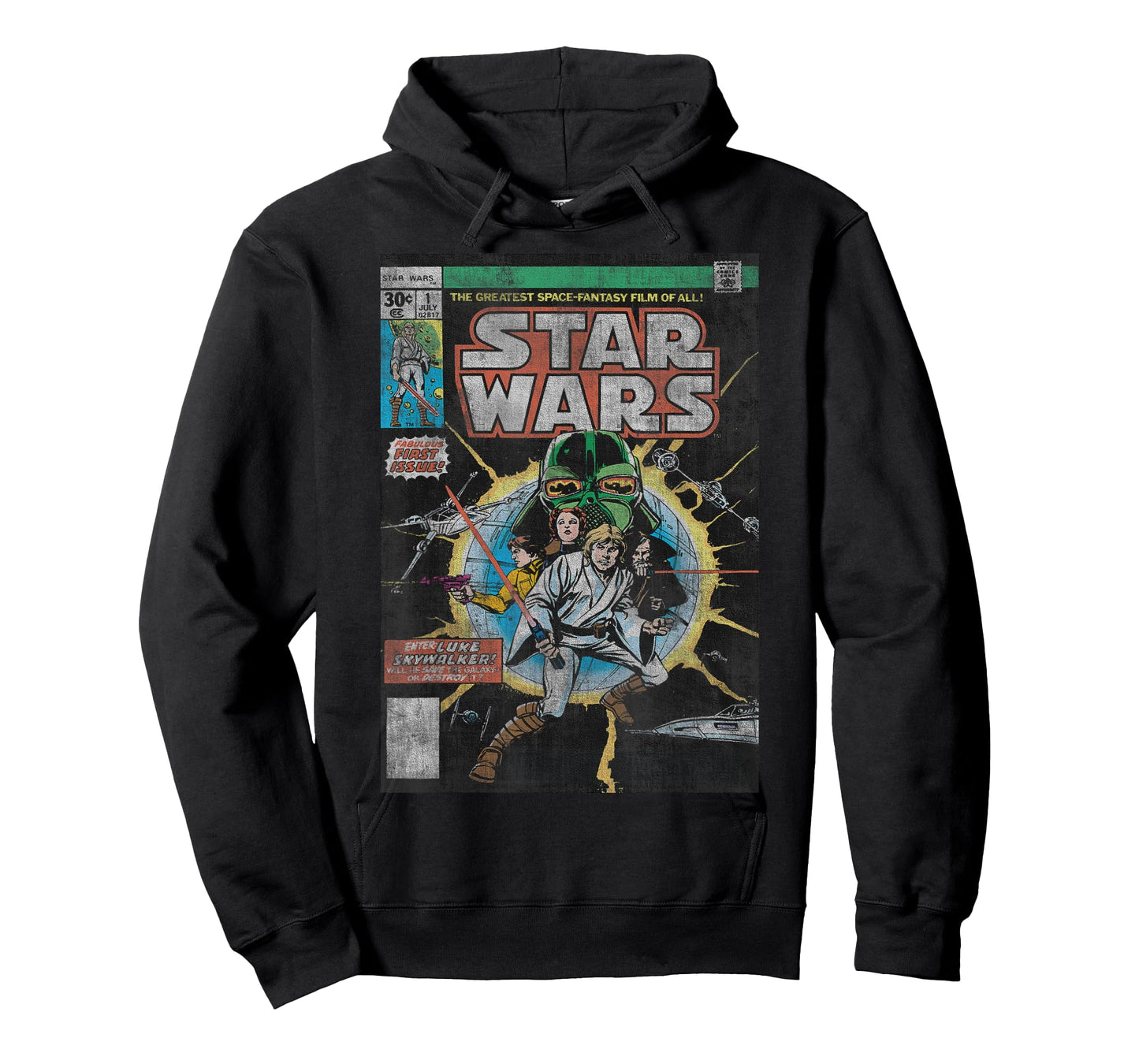 Star Wars Luke Skywalker Vintage Comic Book Cover T-Shirt