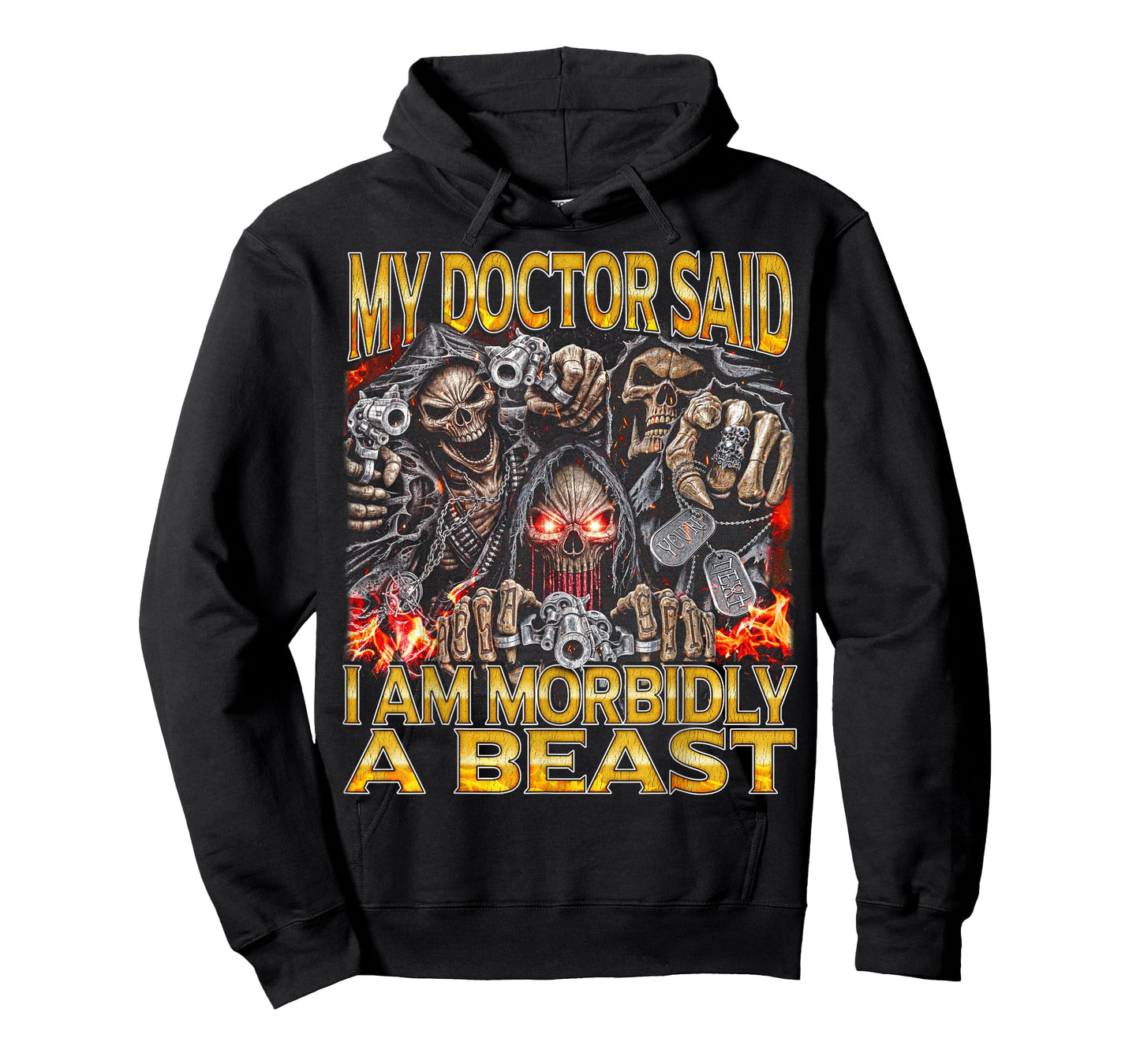 Morbidly a Beast - Edgy Skeleton Bootleg Hard Skeleton Meme T-Shirt