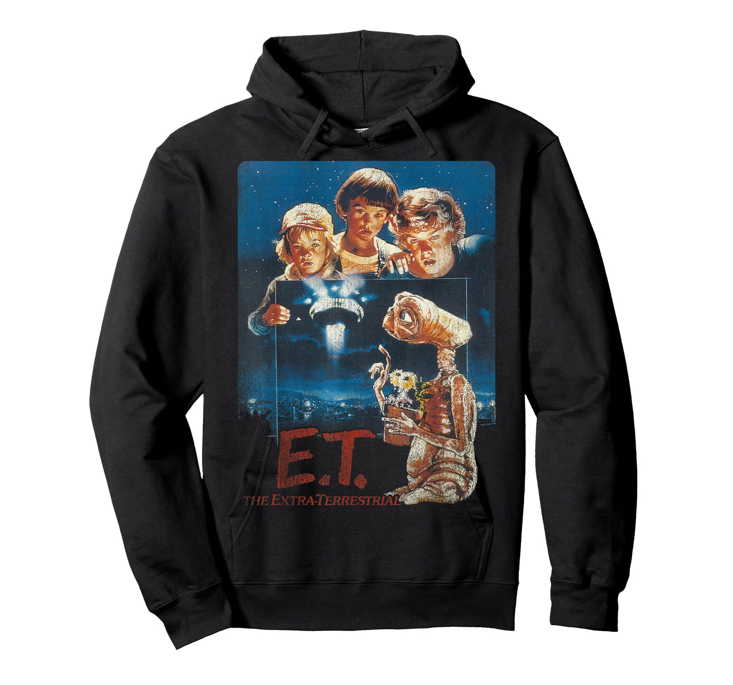 E.T. Distressed Vintage Photograph Graphic T-Shirt T-Shirt