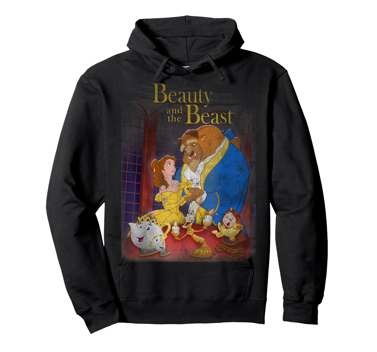 Disney Beauty And The Beast Distressed Vintage Group Shot T-Shirt