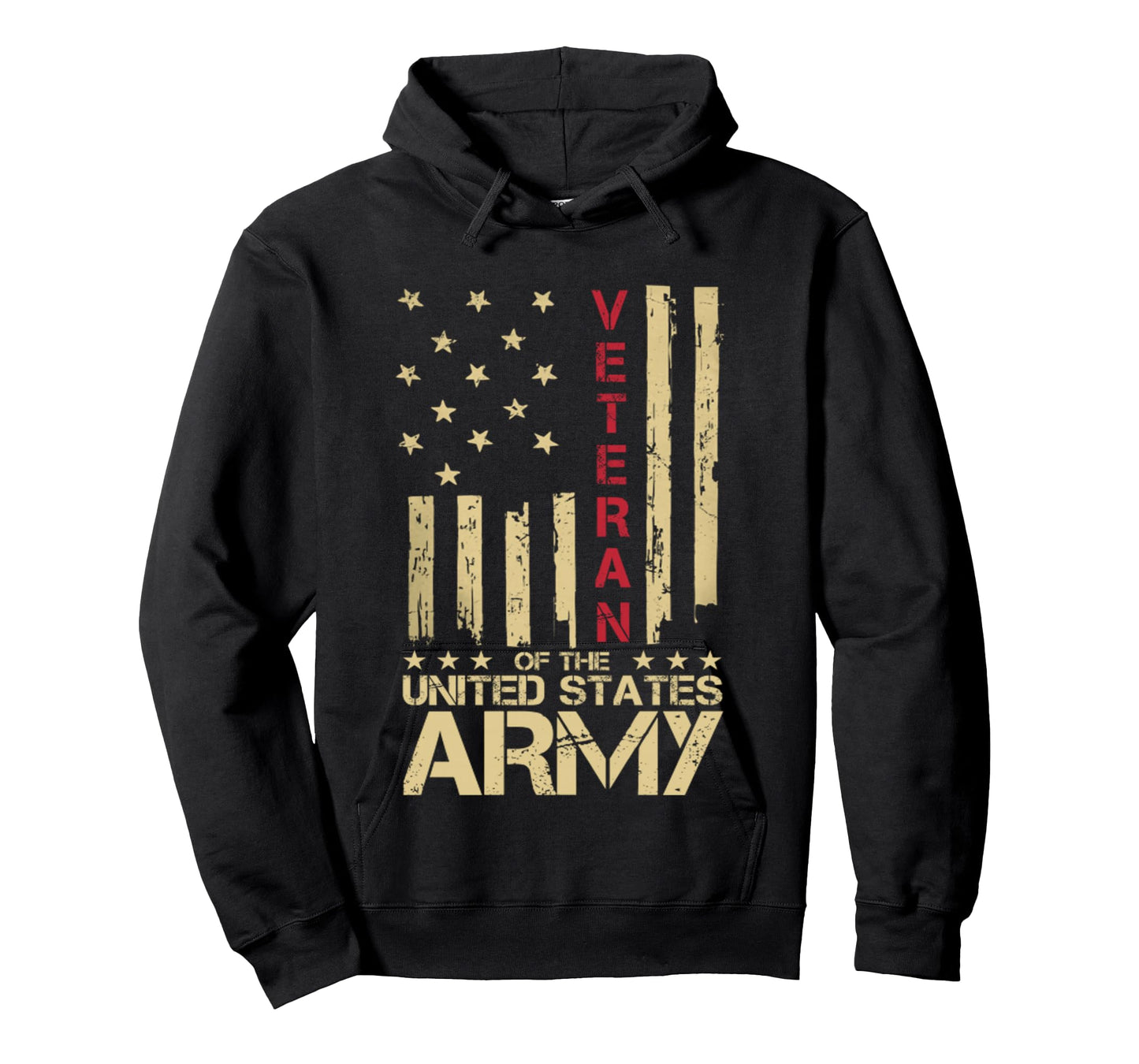 Patriotic U.S Army Veteran Red Line American Flag Vintage Long Sleeve T-Shirt
