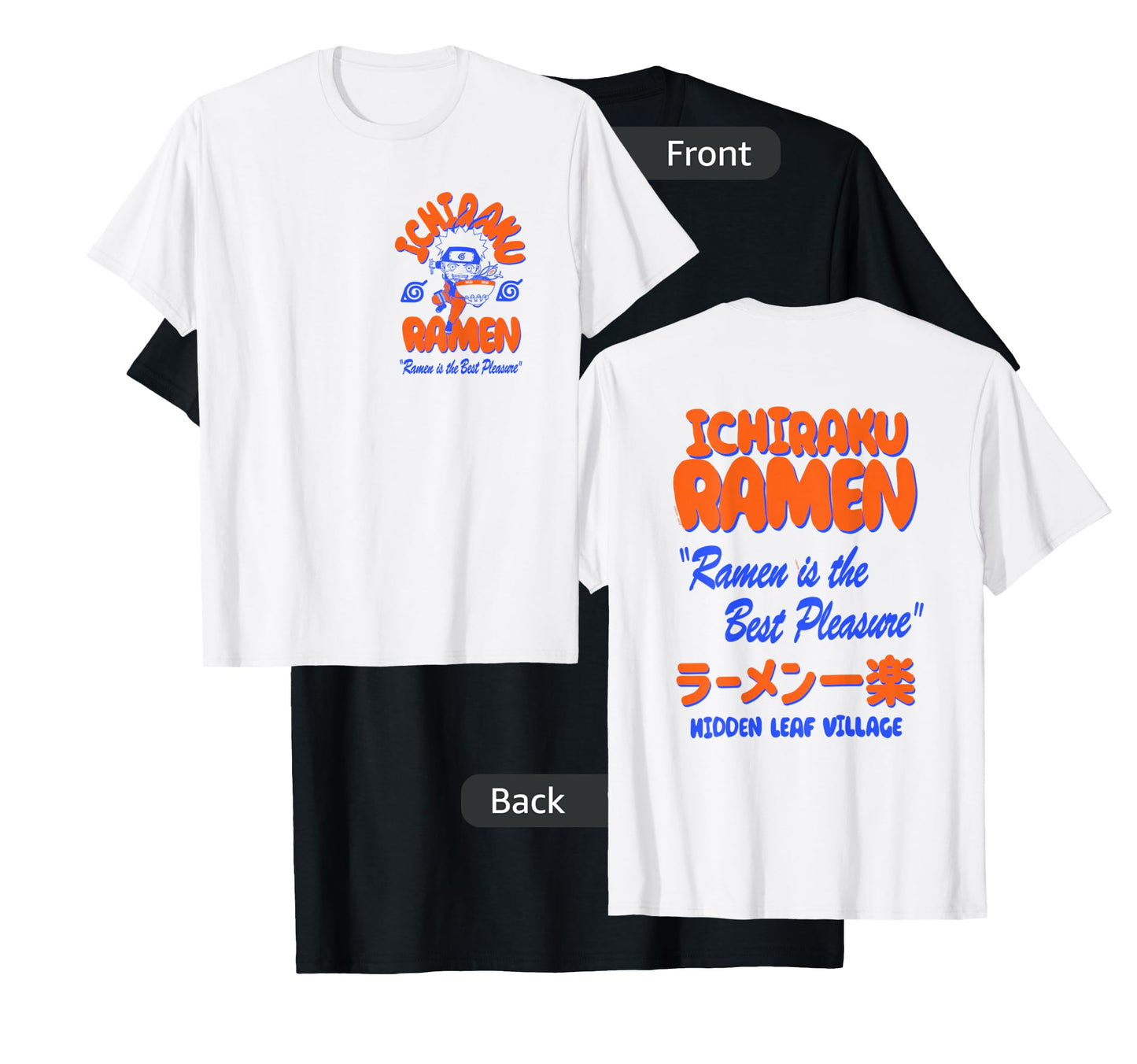 Naruto Shippuden Ichiraku Ramen Front Back Anime T-Shirt