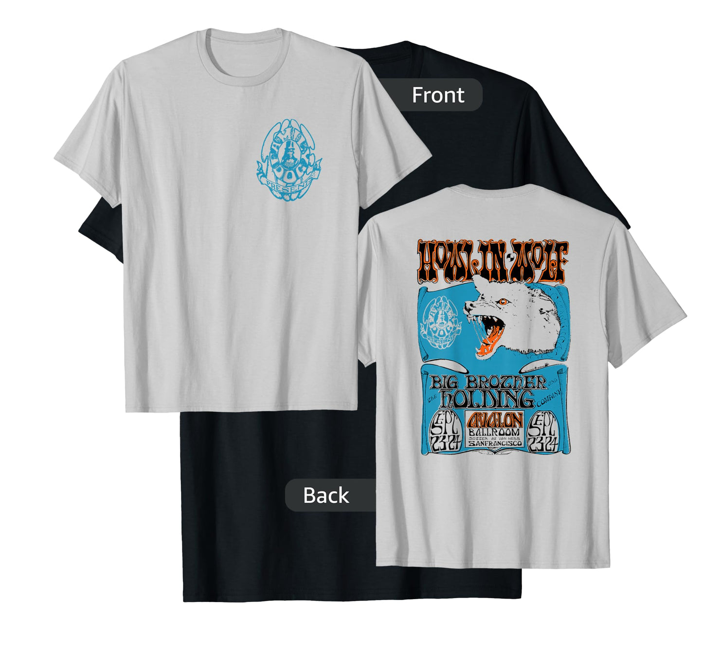 The Family Dog Howlin Wolf Blue Logo T-Shirt