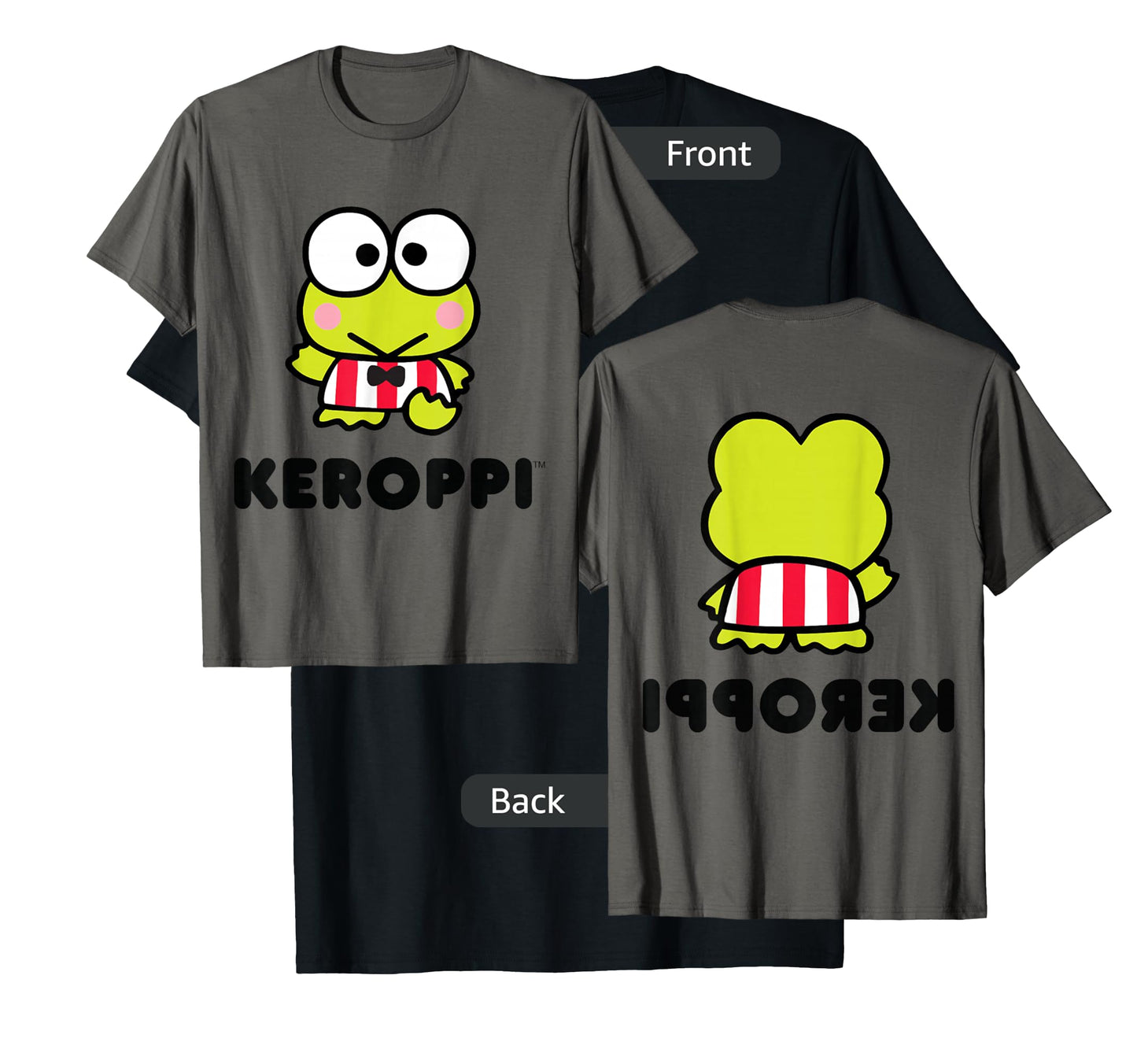 Keroppi Character Front and Back T-Shirt Small