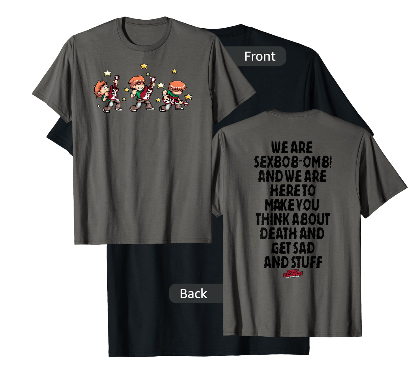 Scott Pilgrim Vs. The World Sexbob-Omb Scott Front & Back T-Shirt