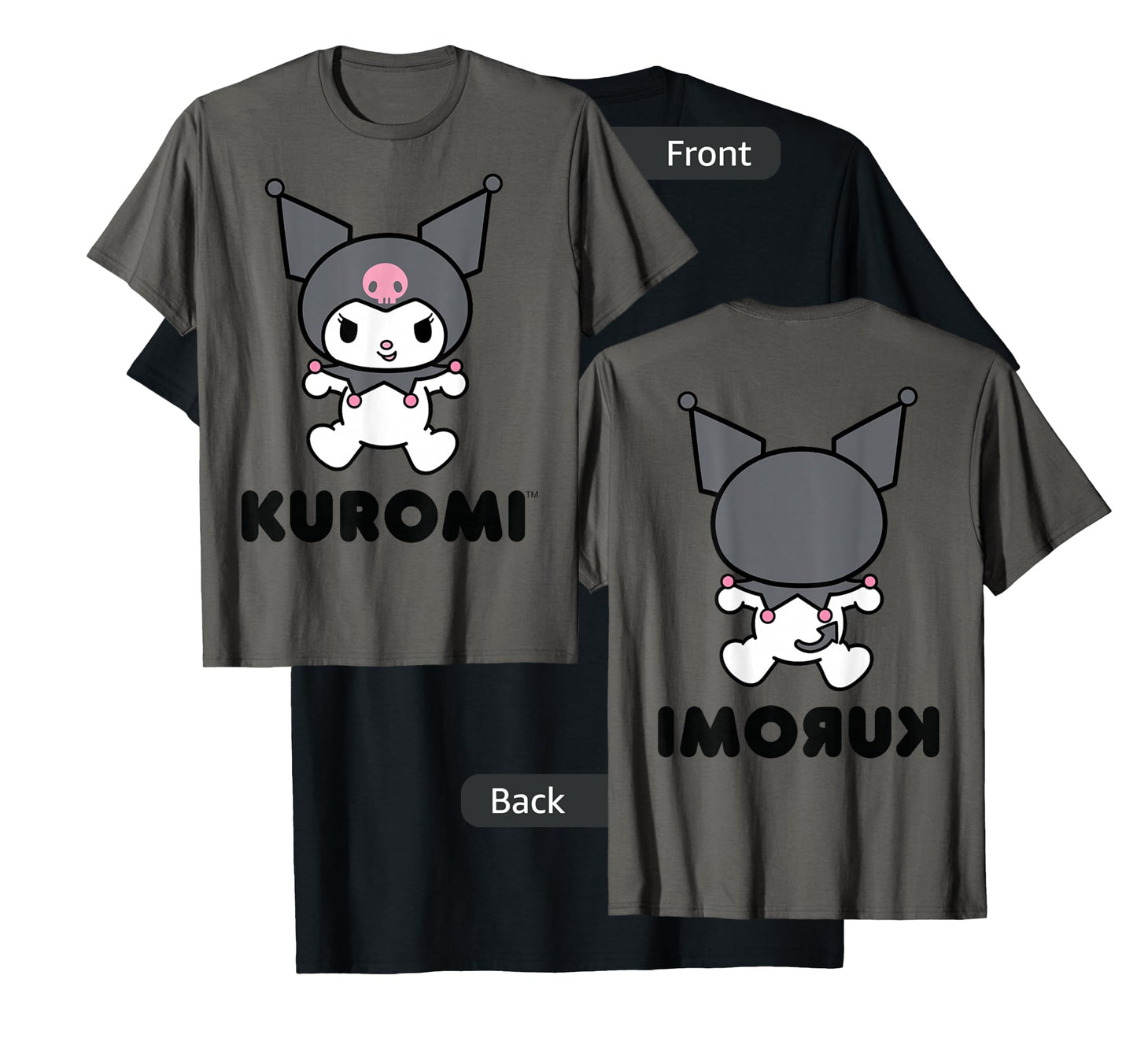 Kuromi Character Front and Back T-Shirt Small