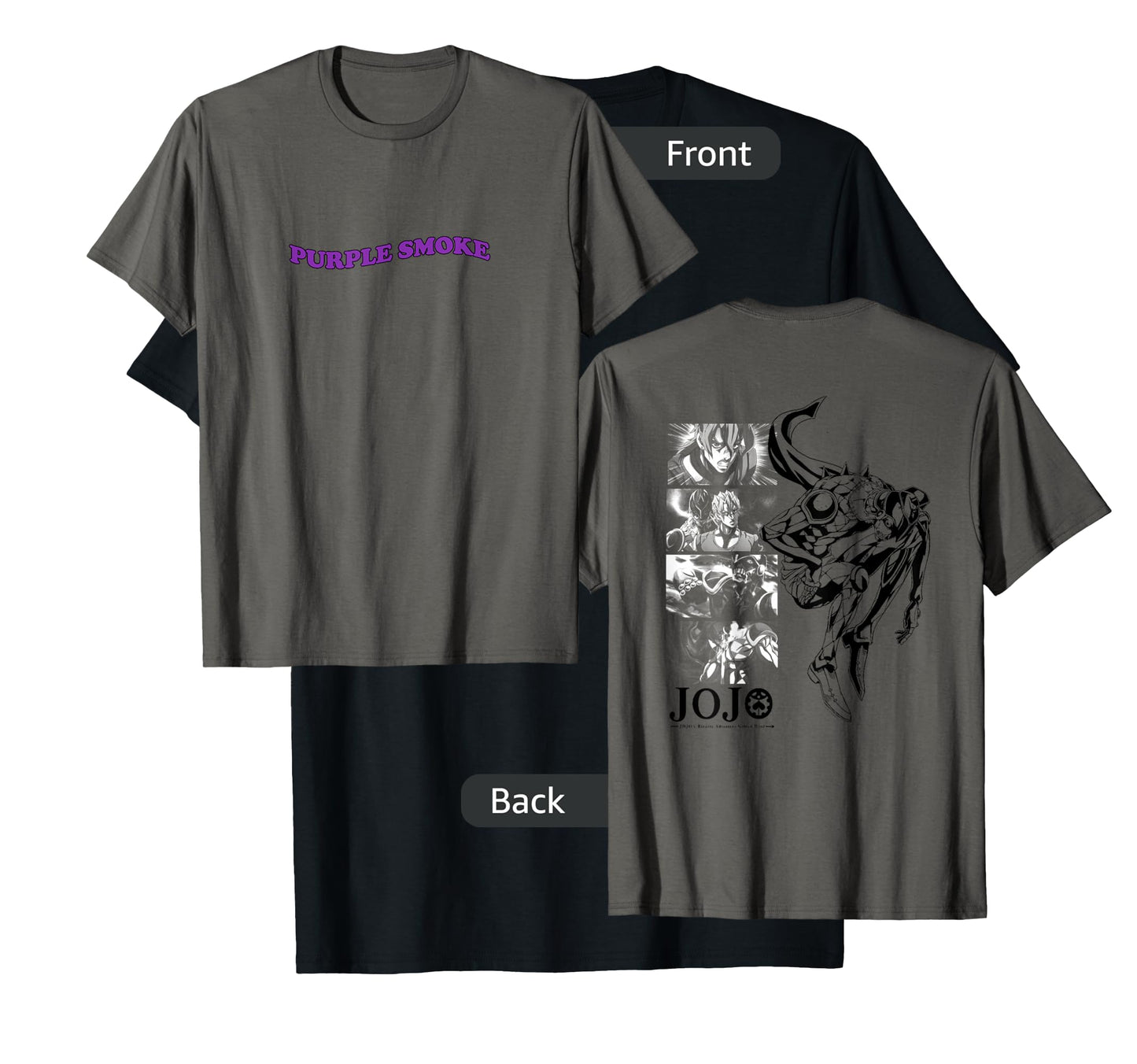 JoJo's Bizarre Adventure Fugo & Purple Smoke Haze Front Back T-Shirt