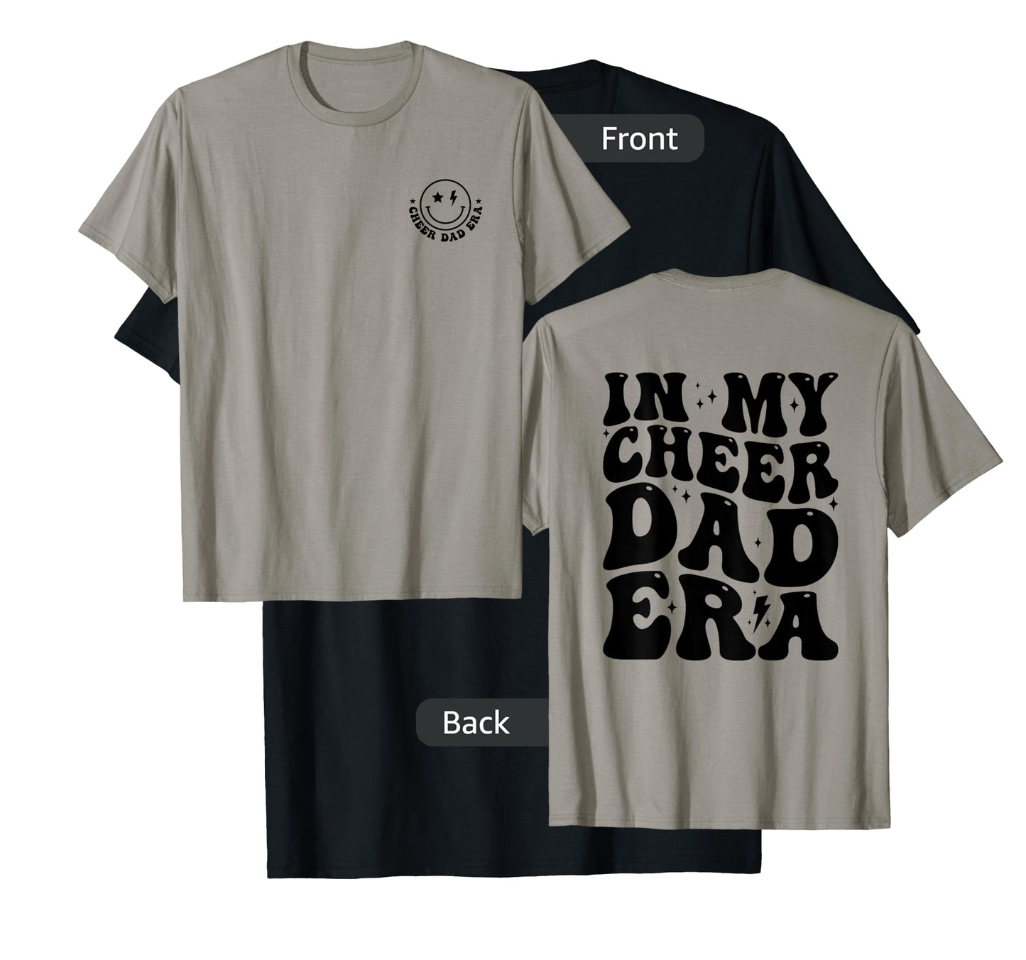 Retro In My Cheer Dad Era Cheerleader Dad (2 Sides) T-Shirt