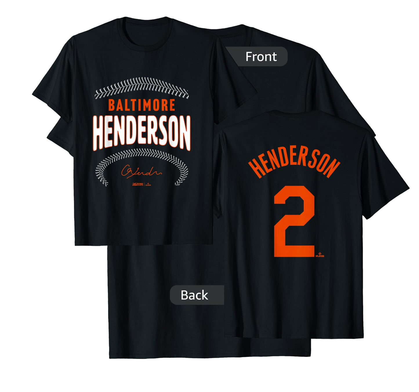 Gunnar Henderson Baltimore Name & Number (Front & Back) T-Shirt
