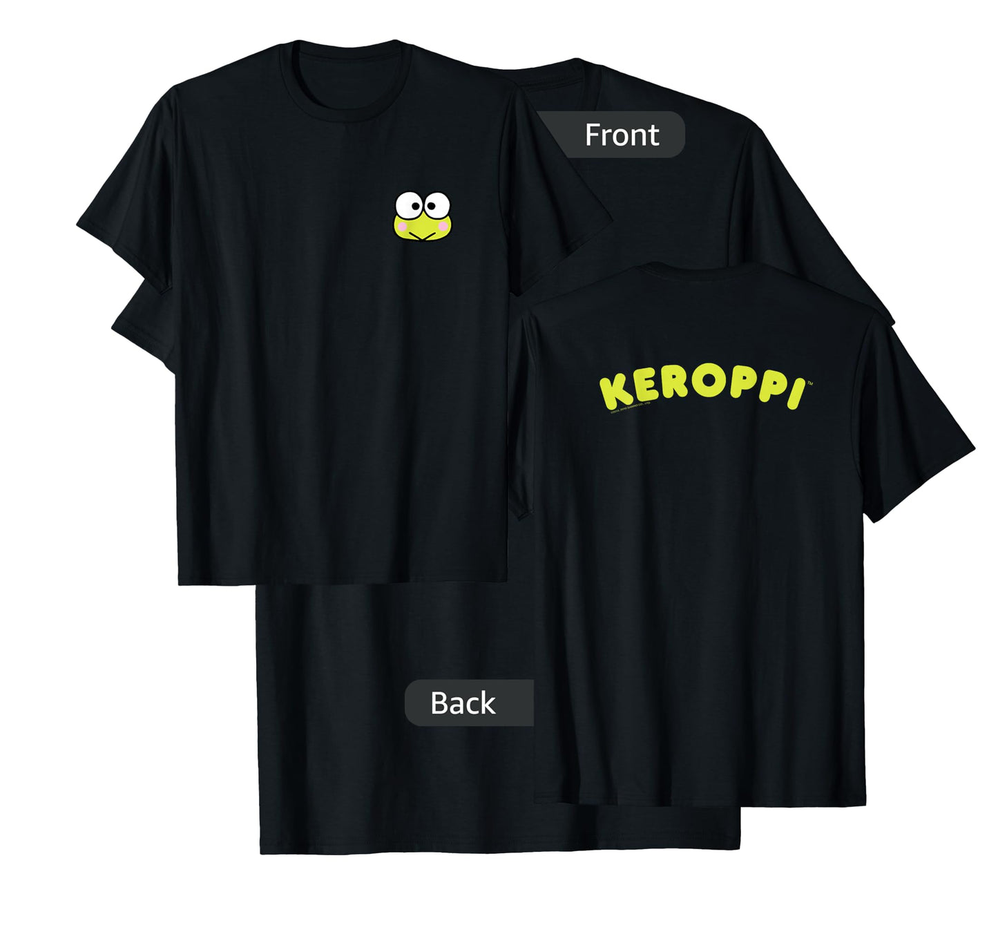 Keroppi Front and Back Logo Tee Shirt T-Shirt