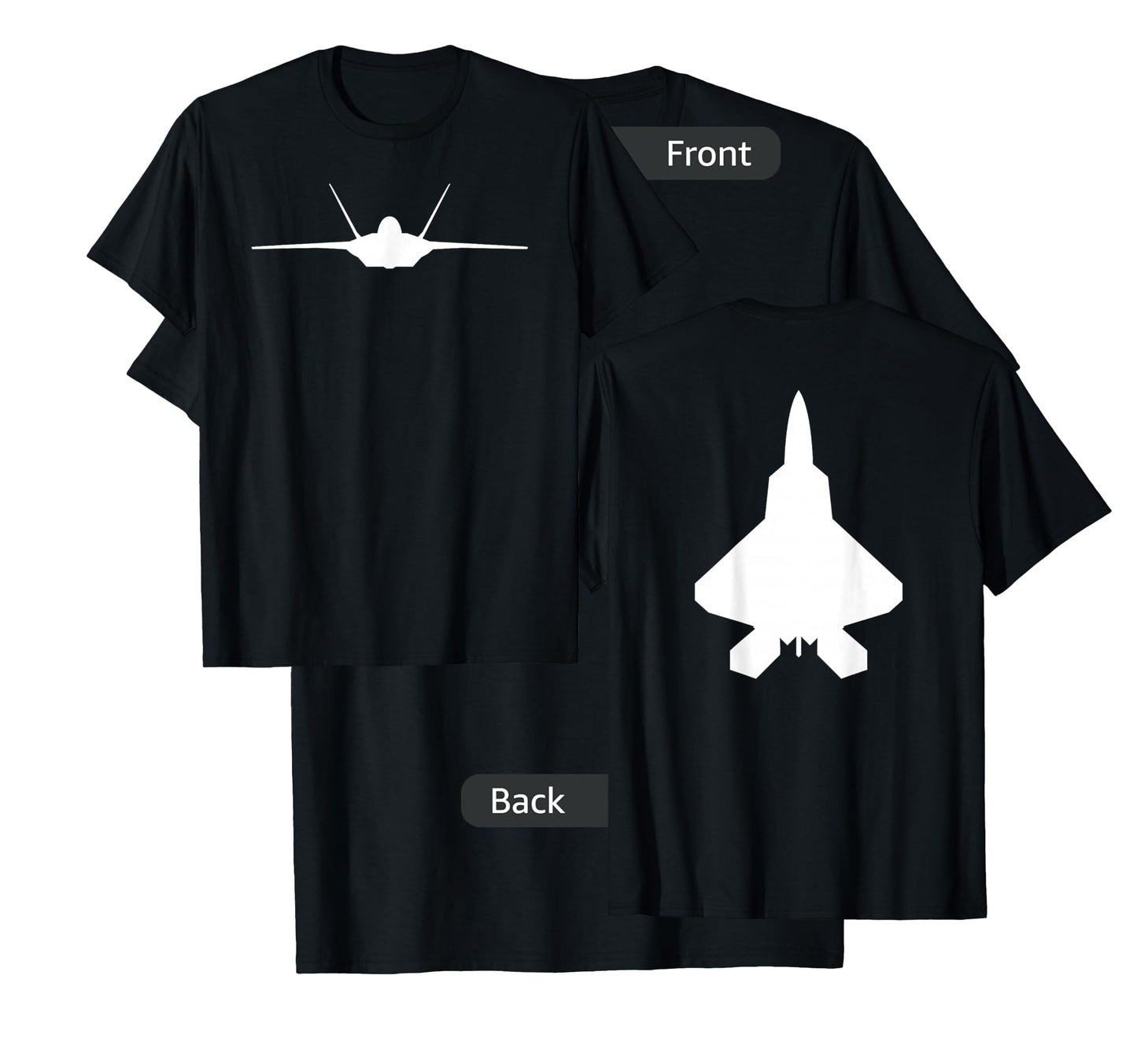 F 22 Raptor Fighter Jet Aircraft Silhouette T-Shirt