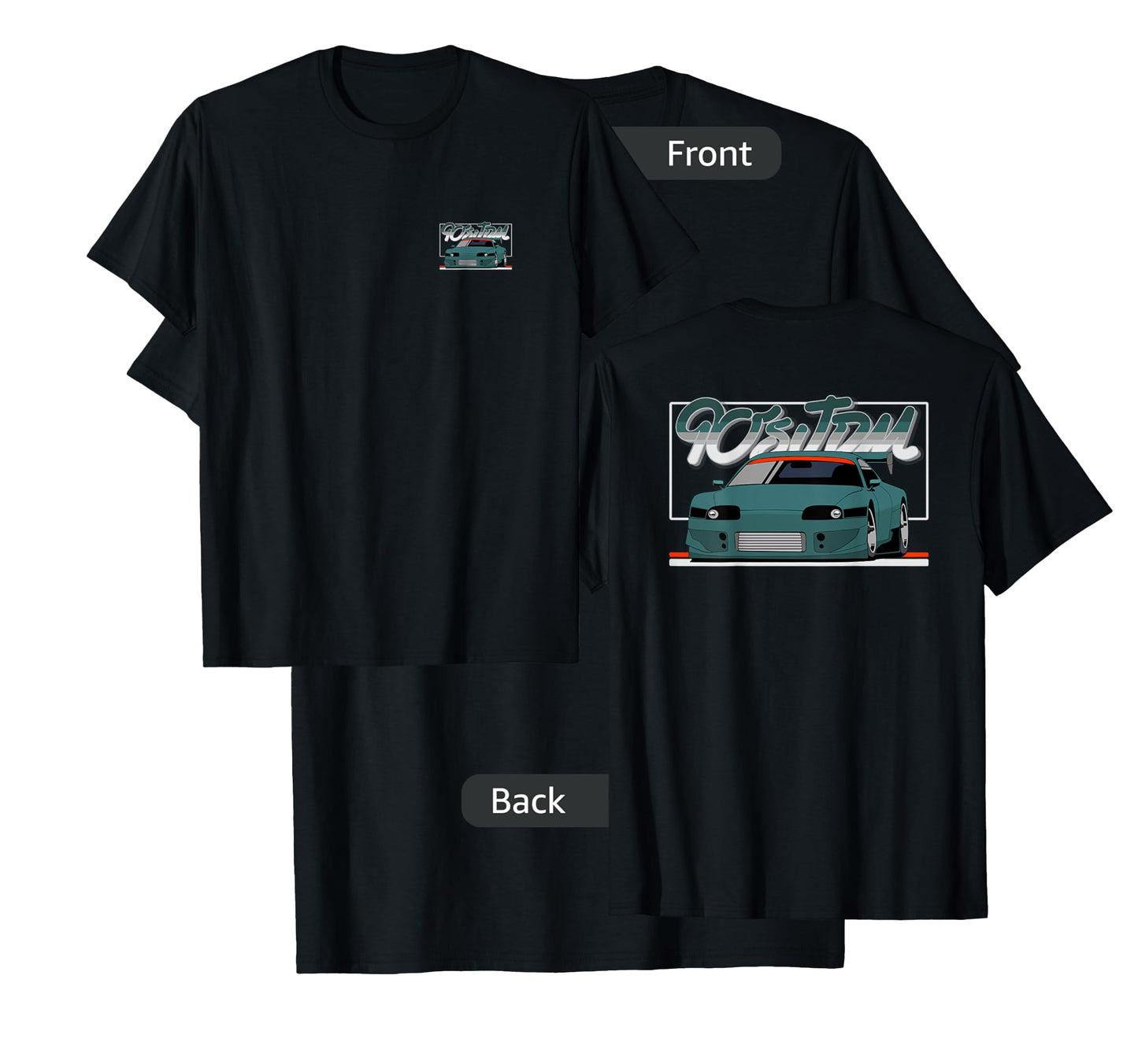 90s JDM TY MK4 GT Teal Car 2-Side Graphic T-Shirt