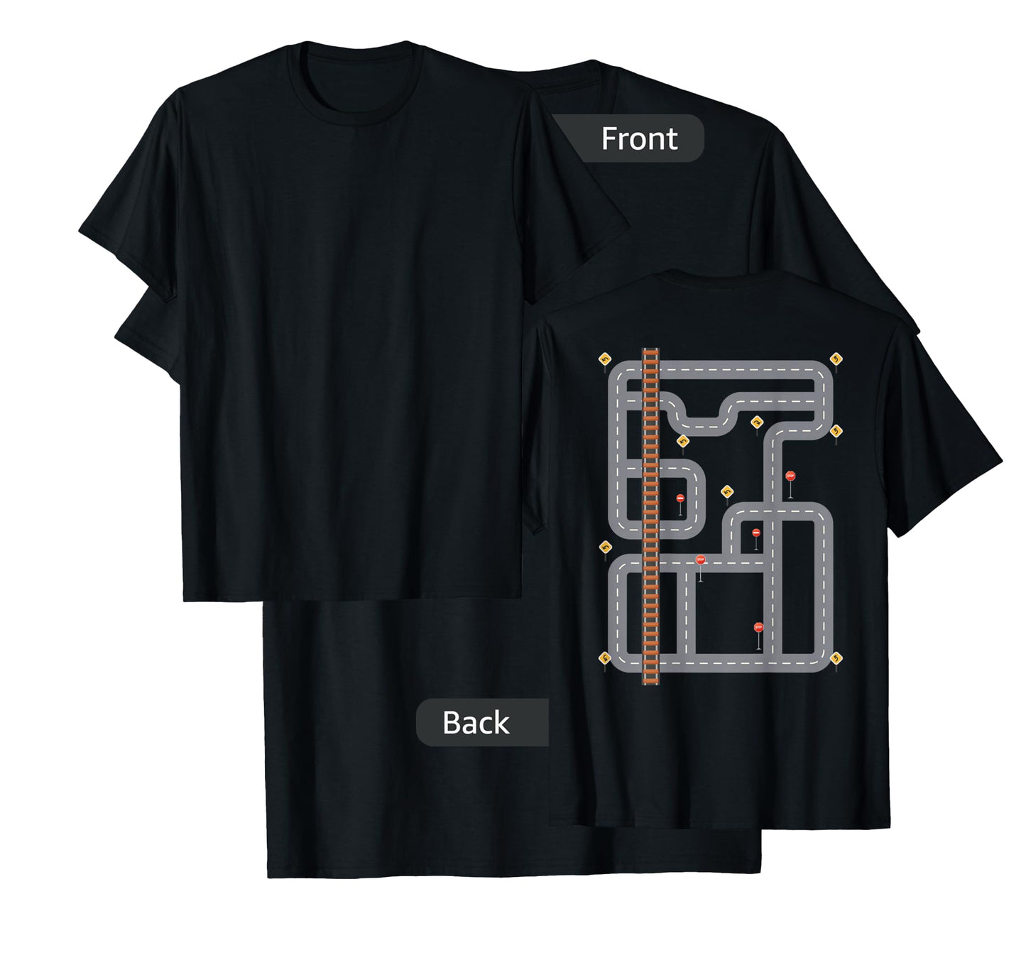 Cool Playmat Race Car Track On Back Dad race car Mat T-Shirt