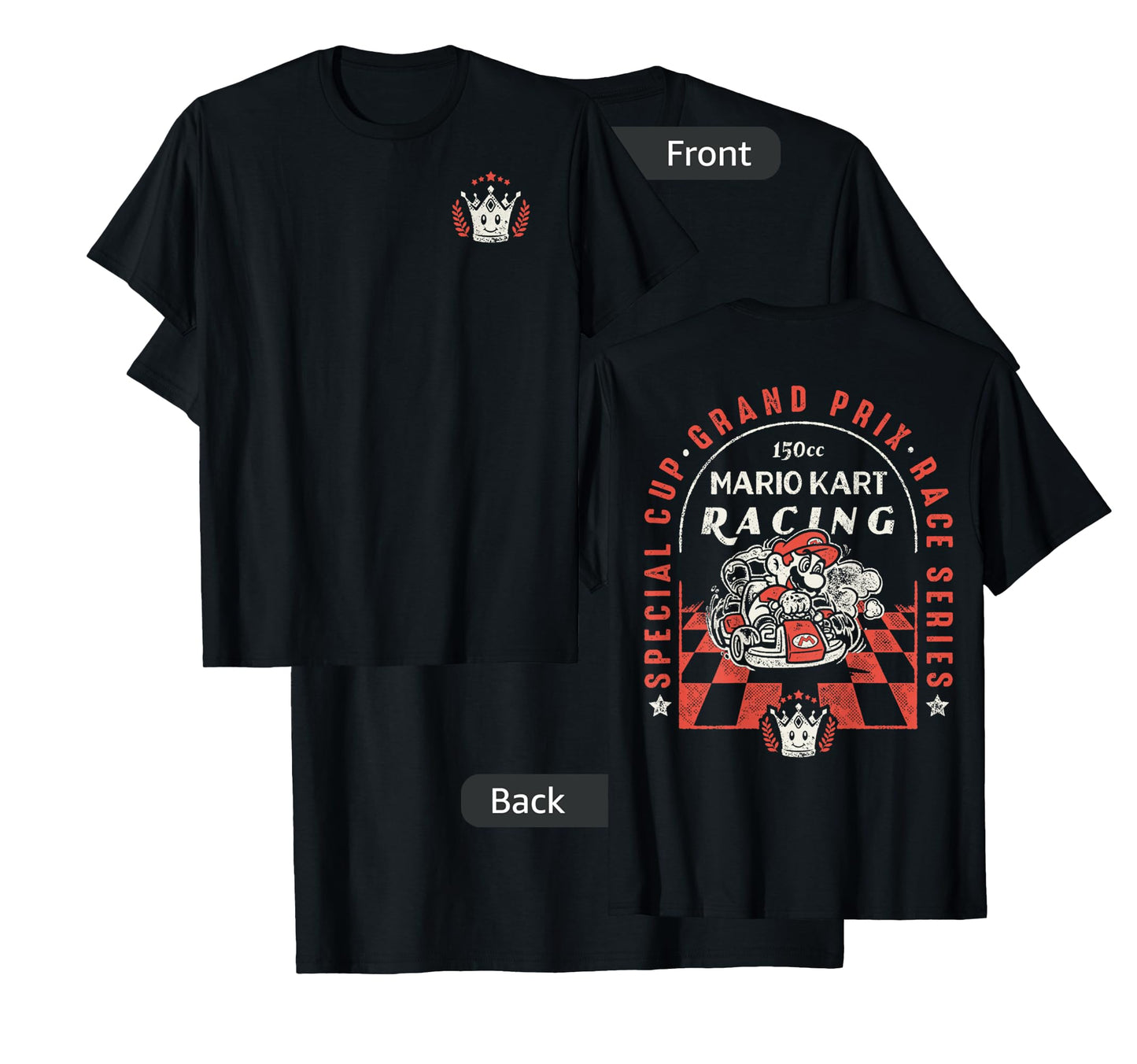 Mario Kart Victory Crown Front 150cc Racing Graphic T-Shirt T-Shirt