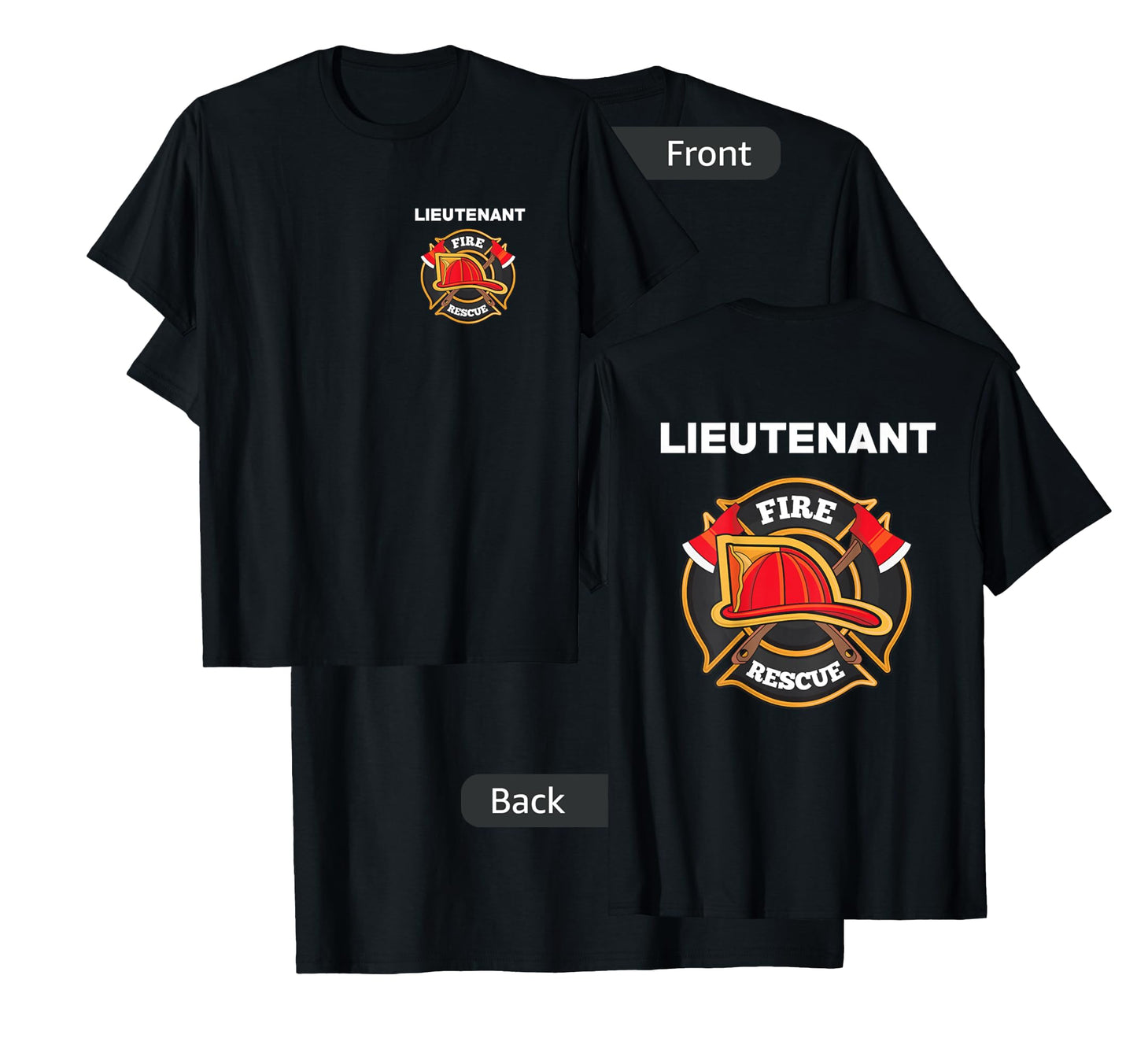 Yay! Thin Red Line Shirts Fire Rescue Lieutenant Department T-Shirt for Firefighters
