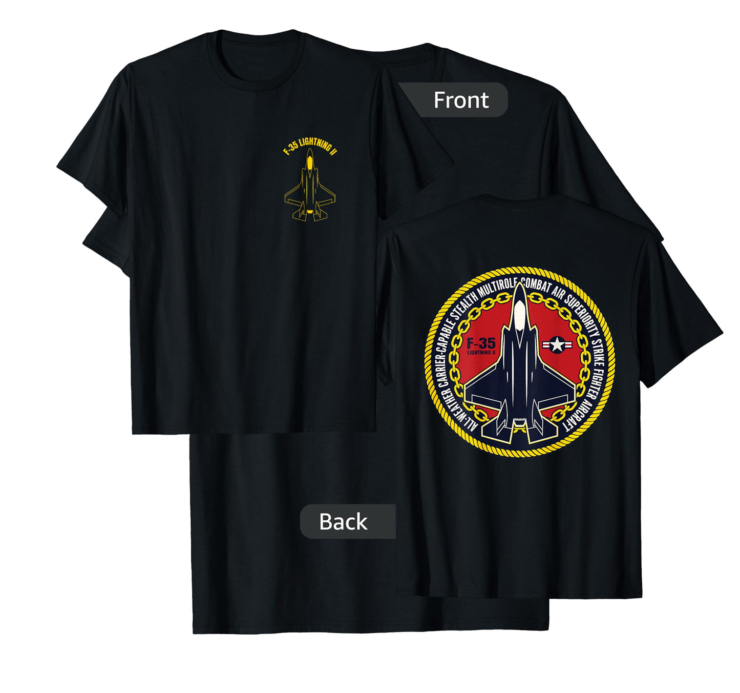 F 35 Military Fighter Jet Aircraft Design T-Shirt
