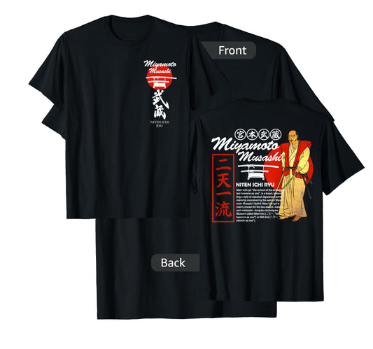 Miyamoto Musashi Samurai Kendo Katana Niten Ichi Ryu T-shirt T-Shirt