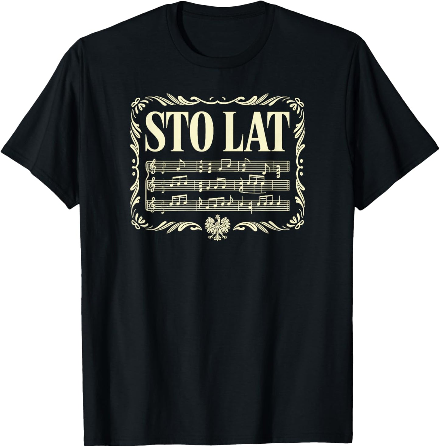 STO LAT, Funny Polish Drinking Toast Polka T-Shirt - T-Shirt | Black