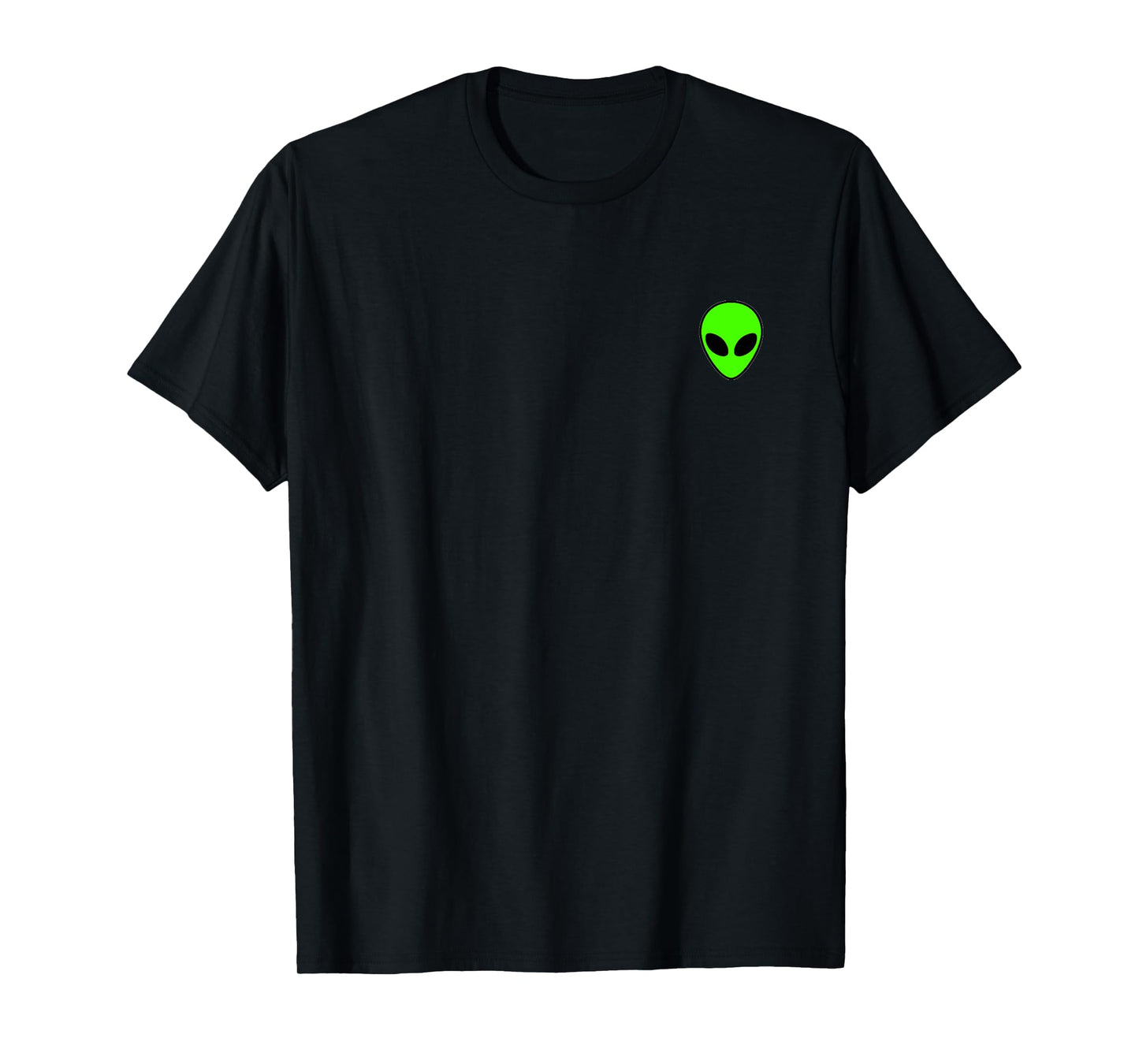Alien Head Pocket Patch T-Shirt for Men and Women T-Shirt