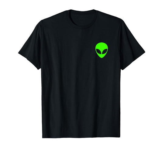 Funny Alien Head Pocket Halloween Costume Mens Womens Gift T-Shirt