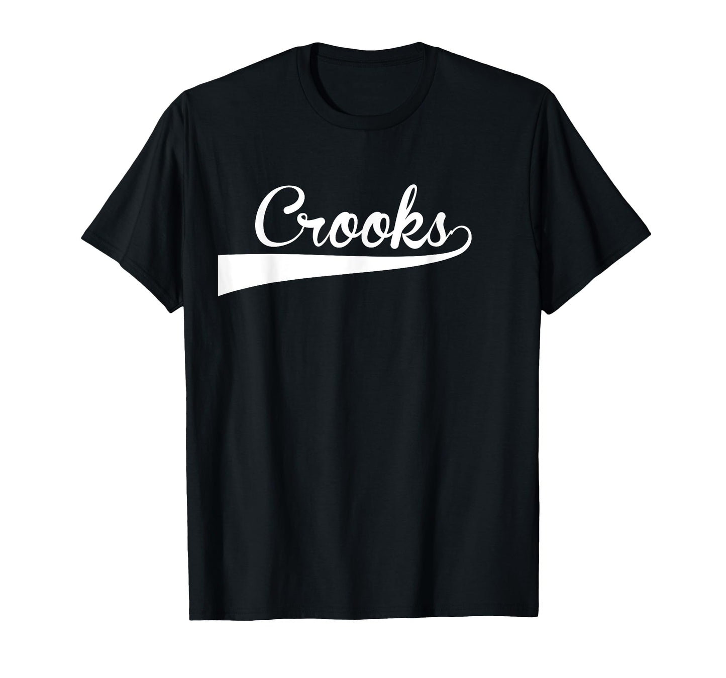 CROOKS Baseball Vintage Retro Font T-Shirt