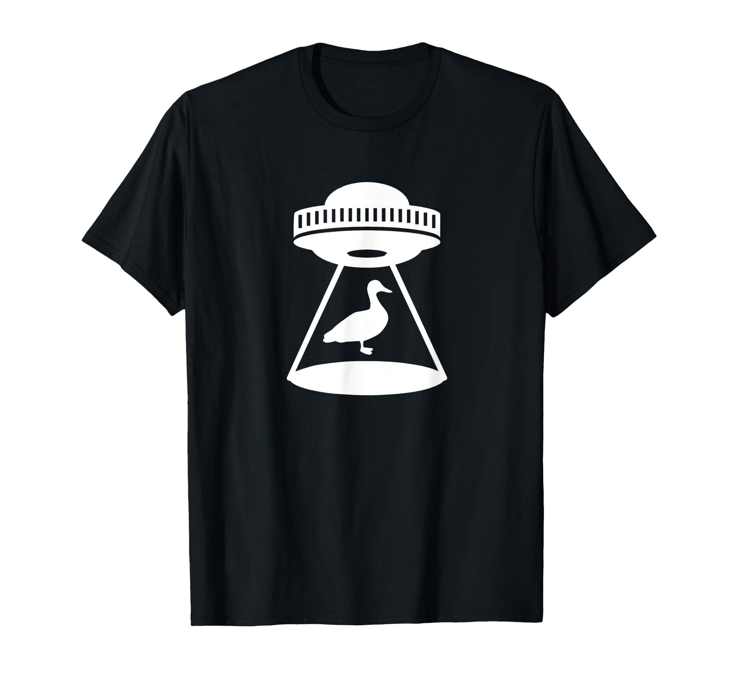 Duck Abduction Alien Spaceship Space Water Fowl Mallard T-Shirt