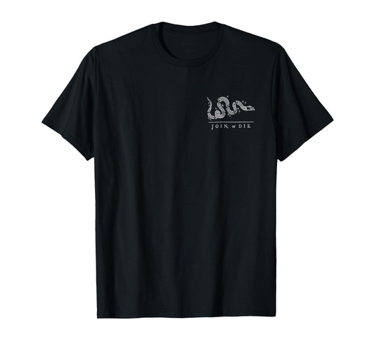 JOIN OR DIE SNAKE FRANKLIN INDEPENDENCE GADSDEN 1776 FLAG T-Shirt