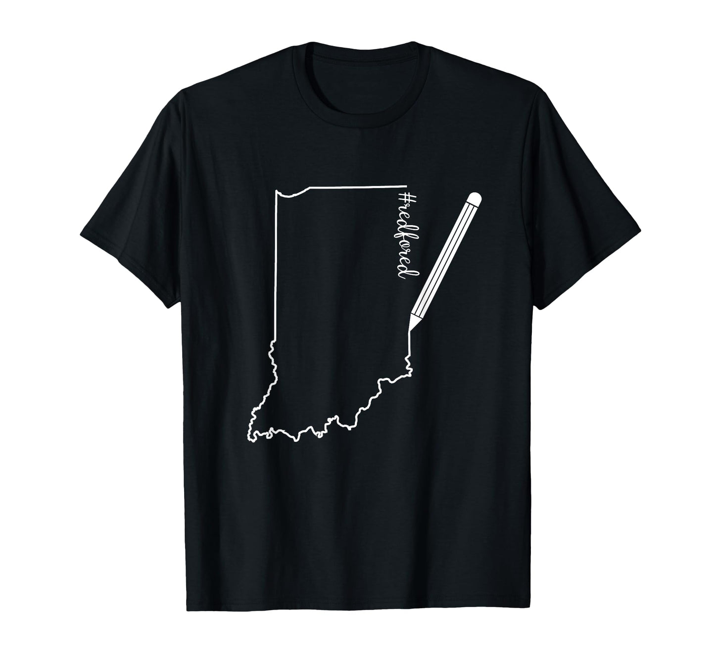 Teacher Red For Ed RedForEd Indiana Pencil Drawing Gift T-Shirt