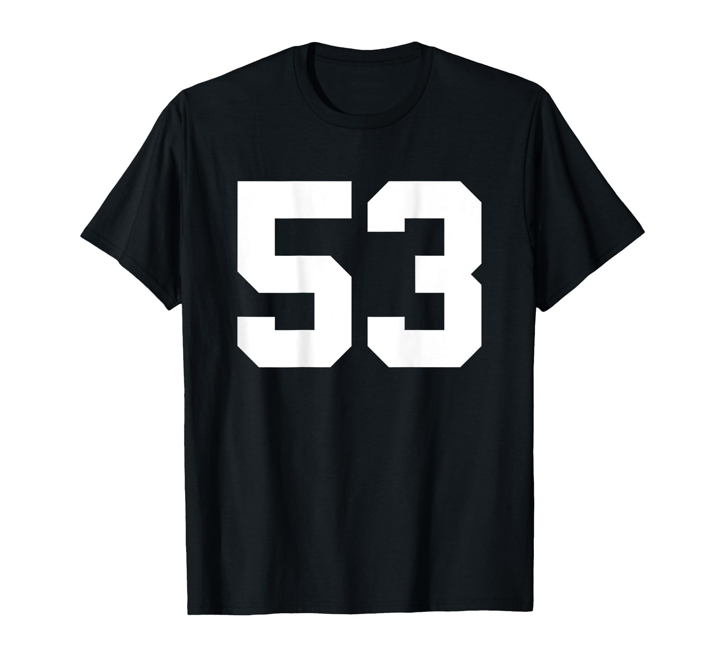 Number 53 (on Back) Sports Team Jersey Number T-Shirt