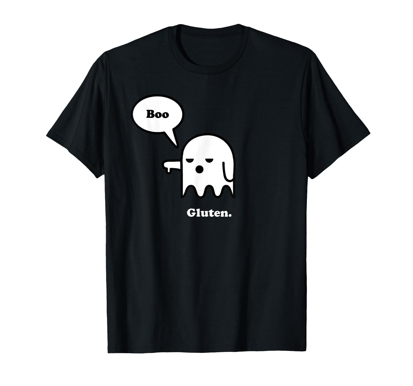 Funny Gluten Free Clothing Halloween Ghost Boo I Hate Gluten T-Shirt