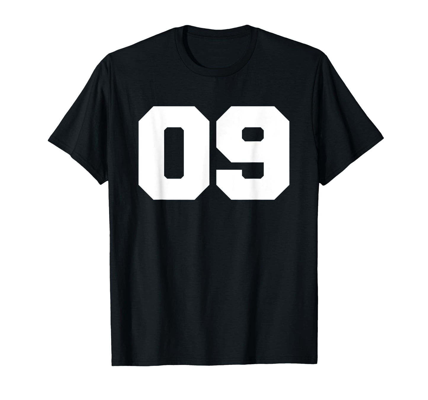 Number 09 Sports Jersey Player #09 9 Fan FRONT PRINT Varsity T-Shirt