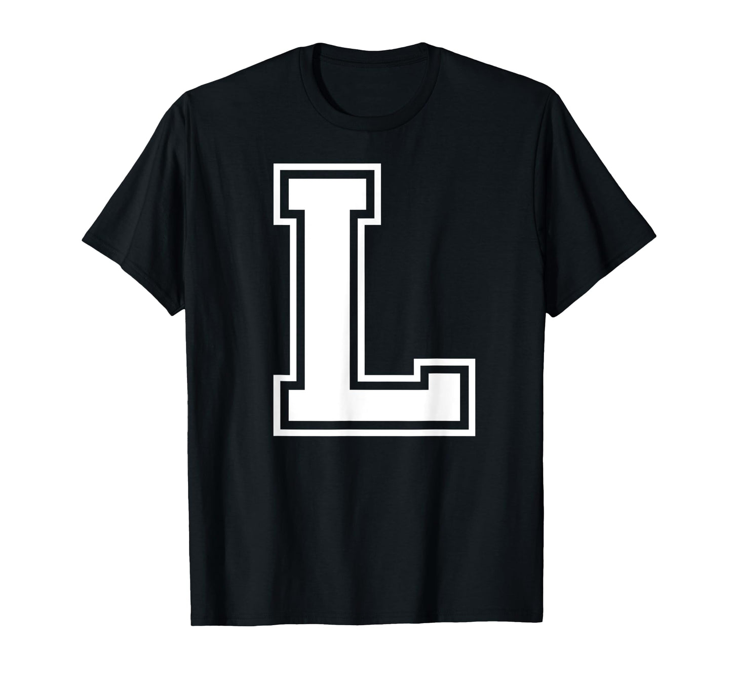 Letter L Capital Alphabet College Varsity Monogram Club T-Shirt