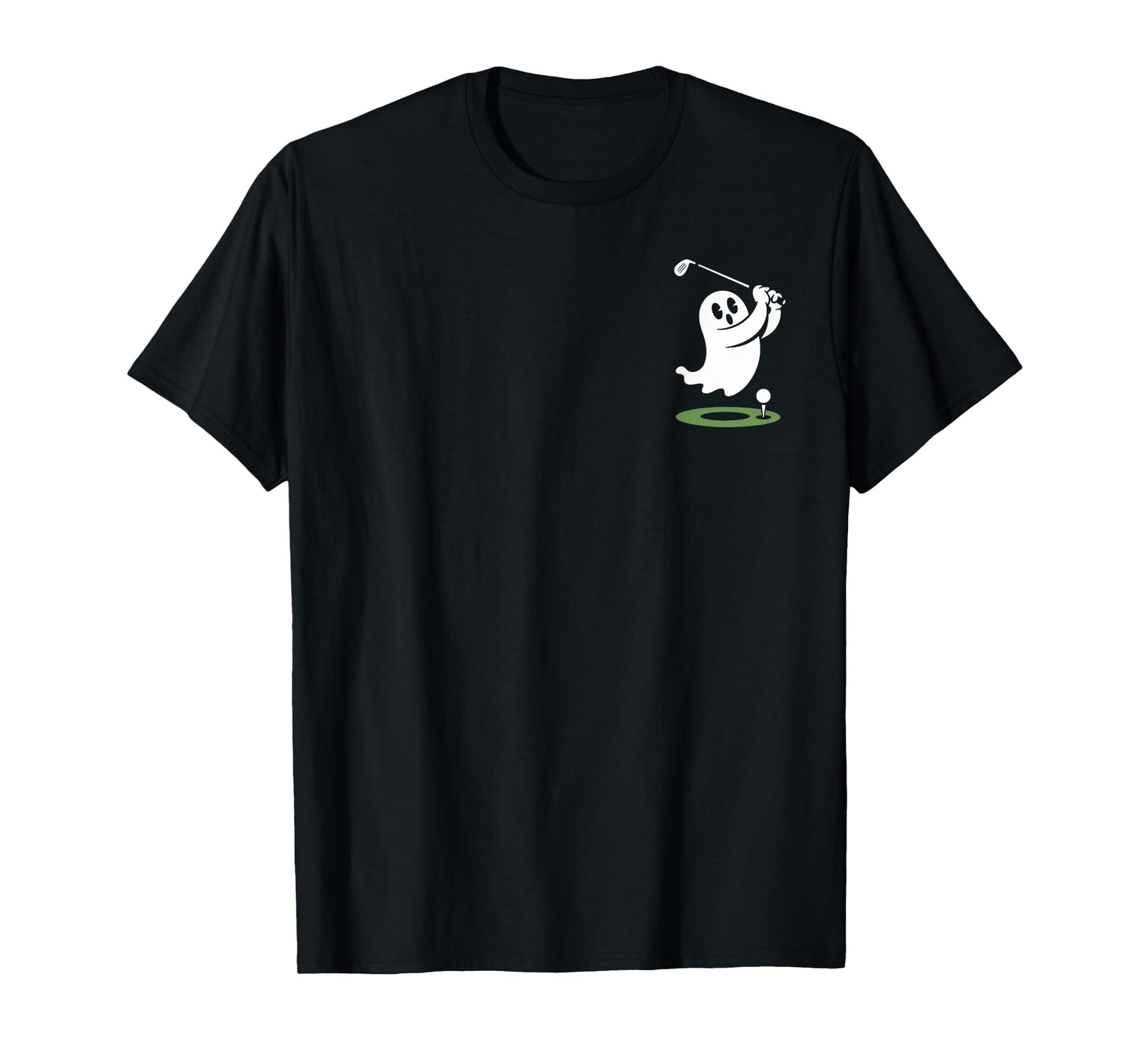 Spooky Ghost Playing Golf Retro Halloween Costume Boys Gifts T-Shirt