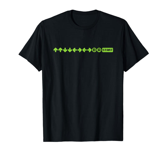Up Up Down Left Right Left Right B A Start funny cheat code T-Shirt