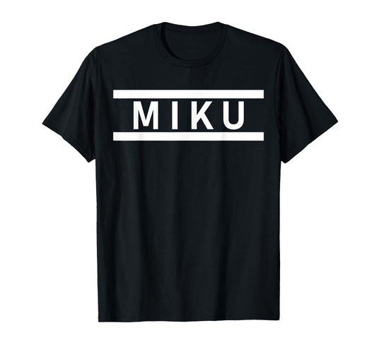 "MIKU" Hepburn Formula "Miku" Names Under Miku Roman Alphabet Names Engraved Names Latin Letters Spelling T-Shirt