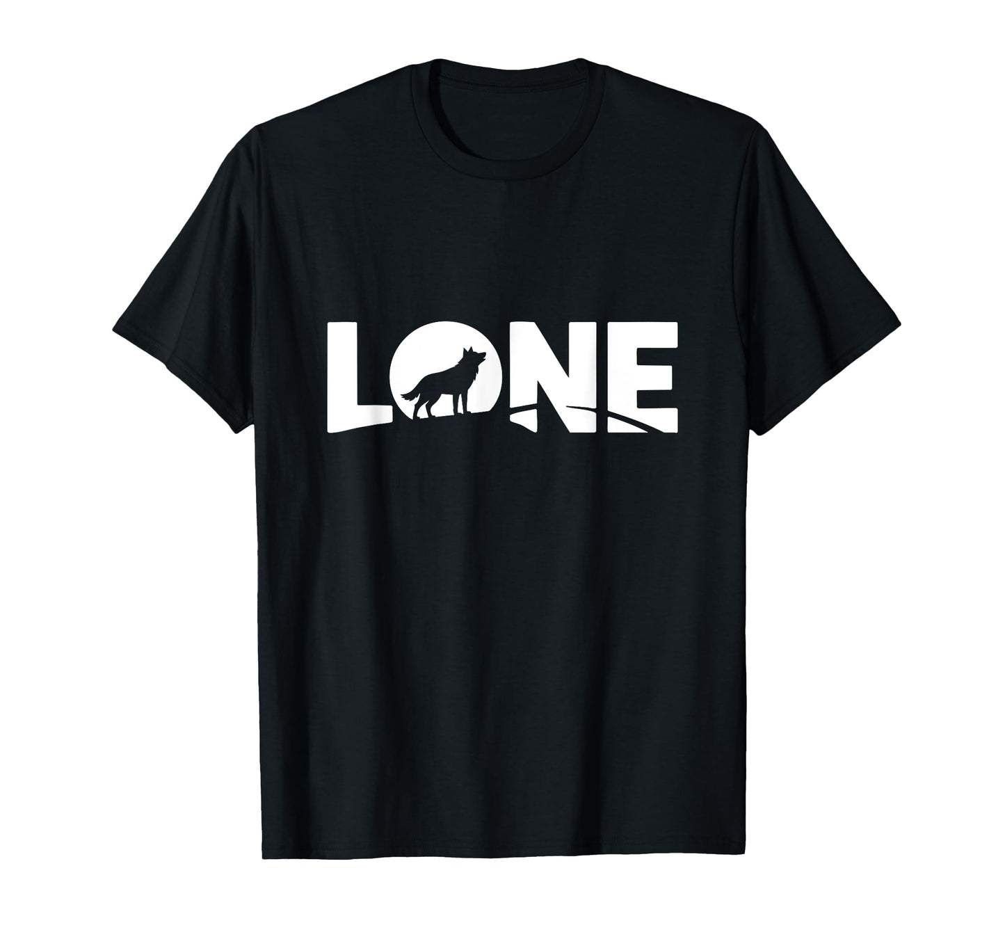 Lone Wolf Word Art Solo Grind Mindset - Alpha Wolf Howling T-Shirt