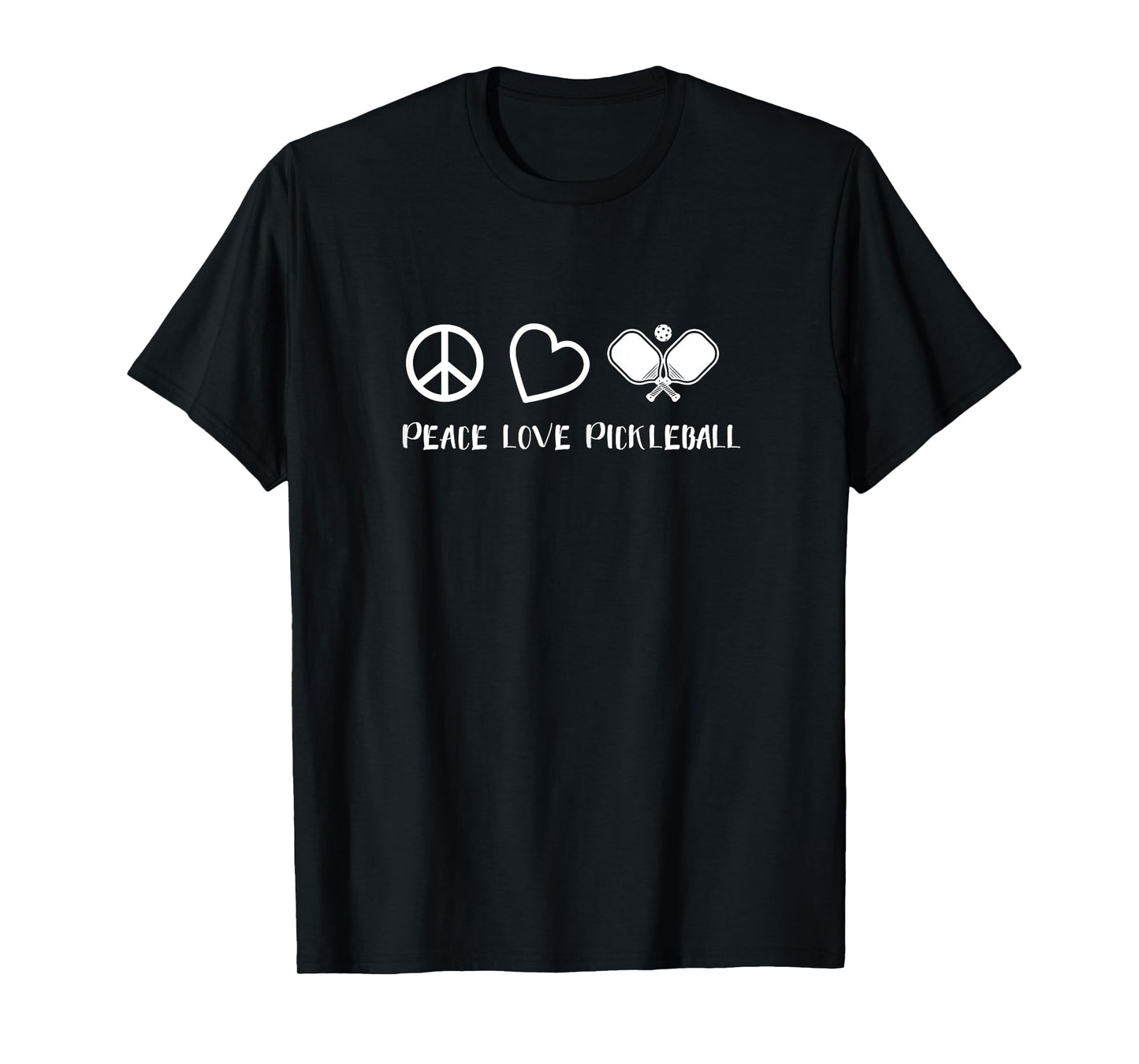 Peace Love Pickleball Funny Pickleball Player Gift T-Shirt